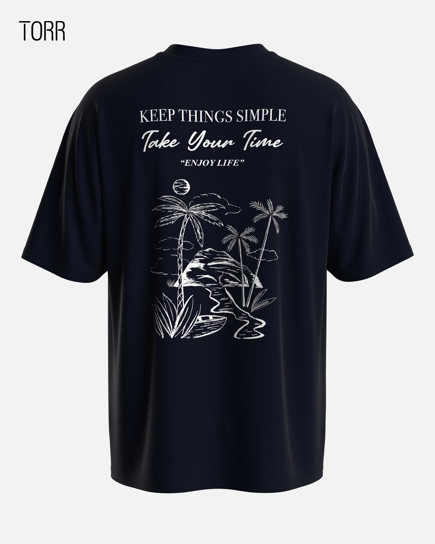 Drop Shoulder T-shirt | Night Sky