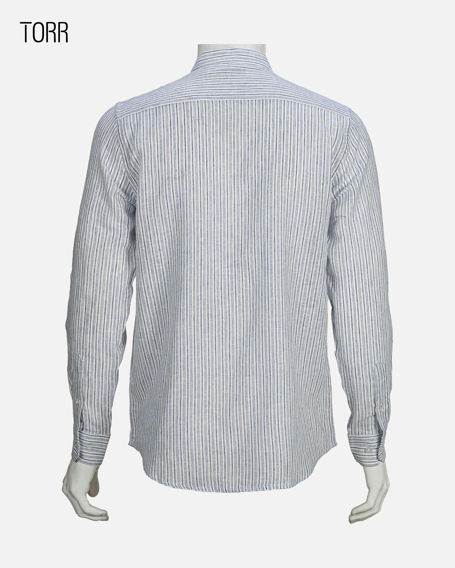 Men's Long Sleeve Casual Shirt | Blueberry stripe