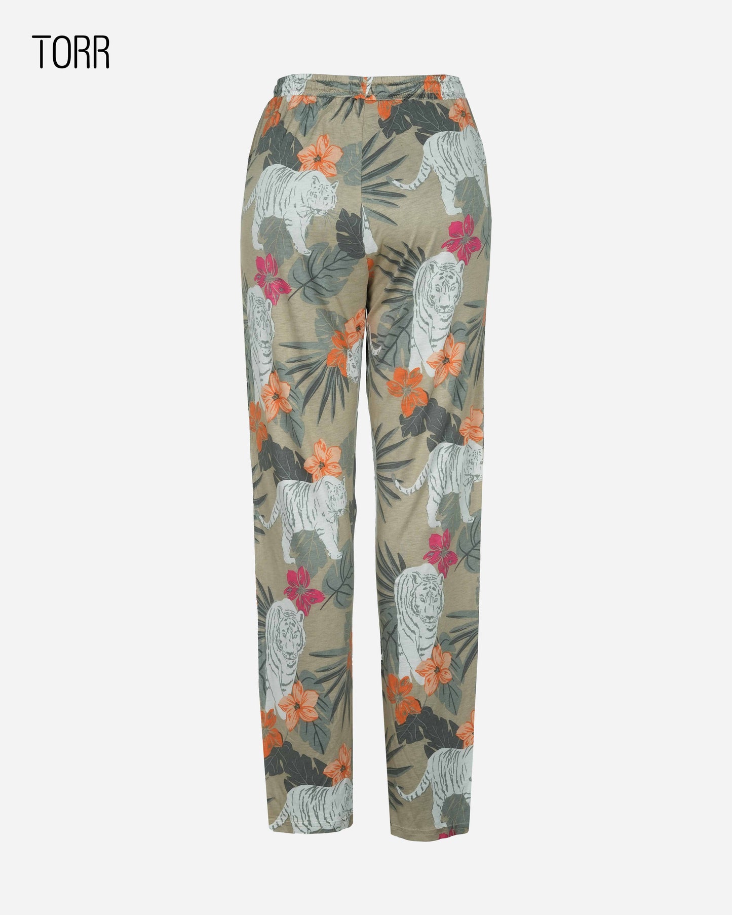 Womens Trouser | Khaki Aop