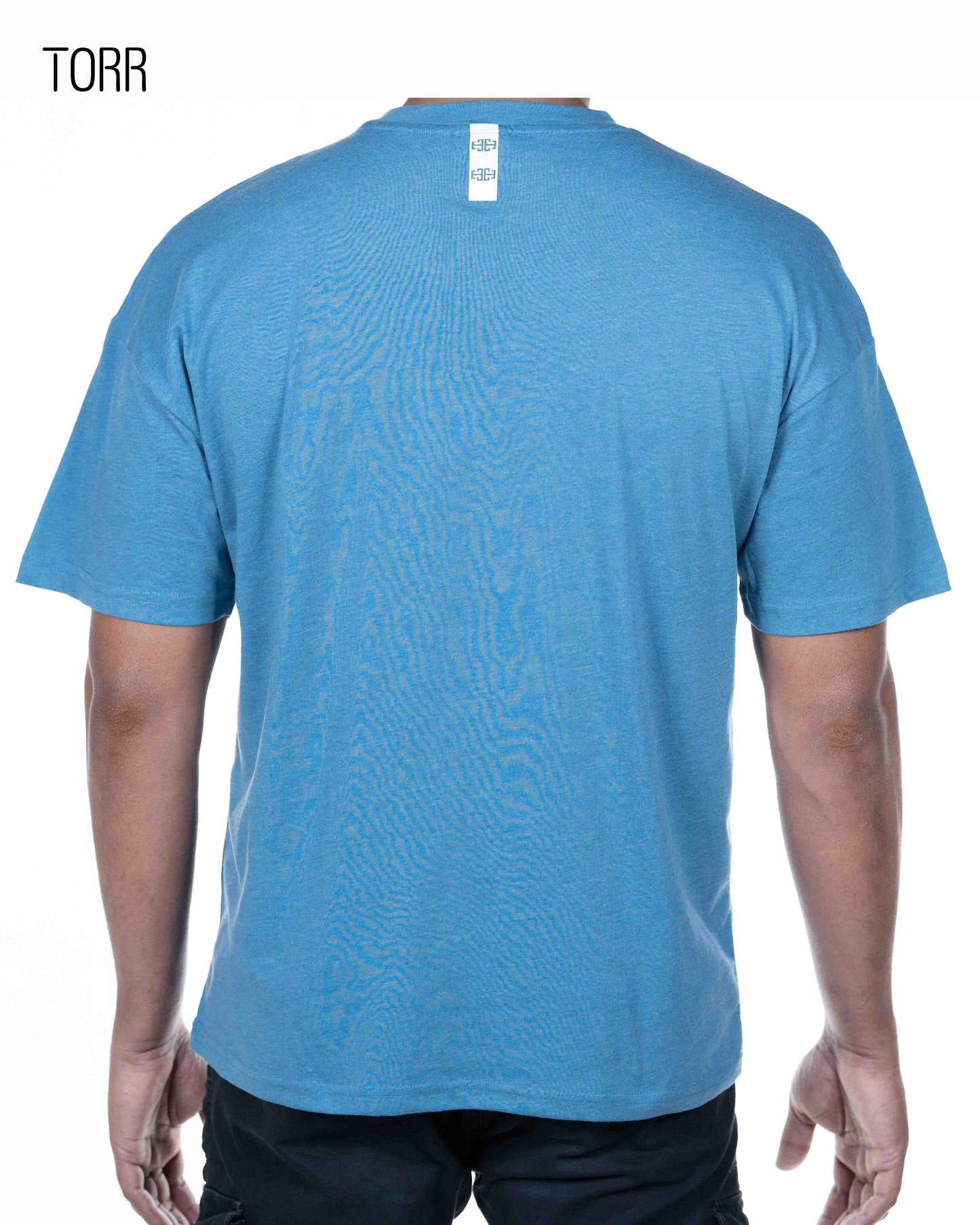 Drop Soulder T-shirt | Cameo Blue