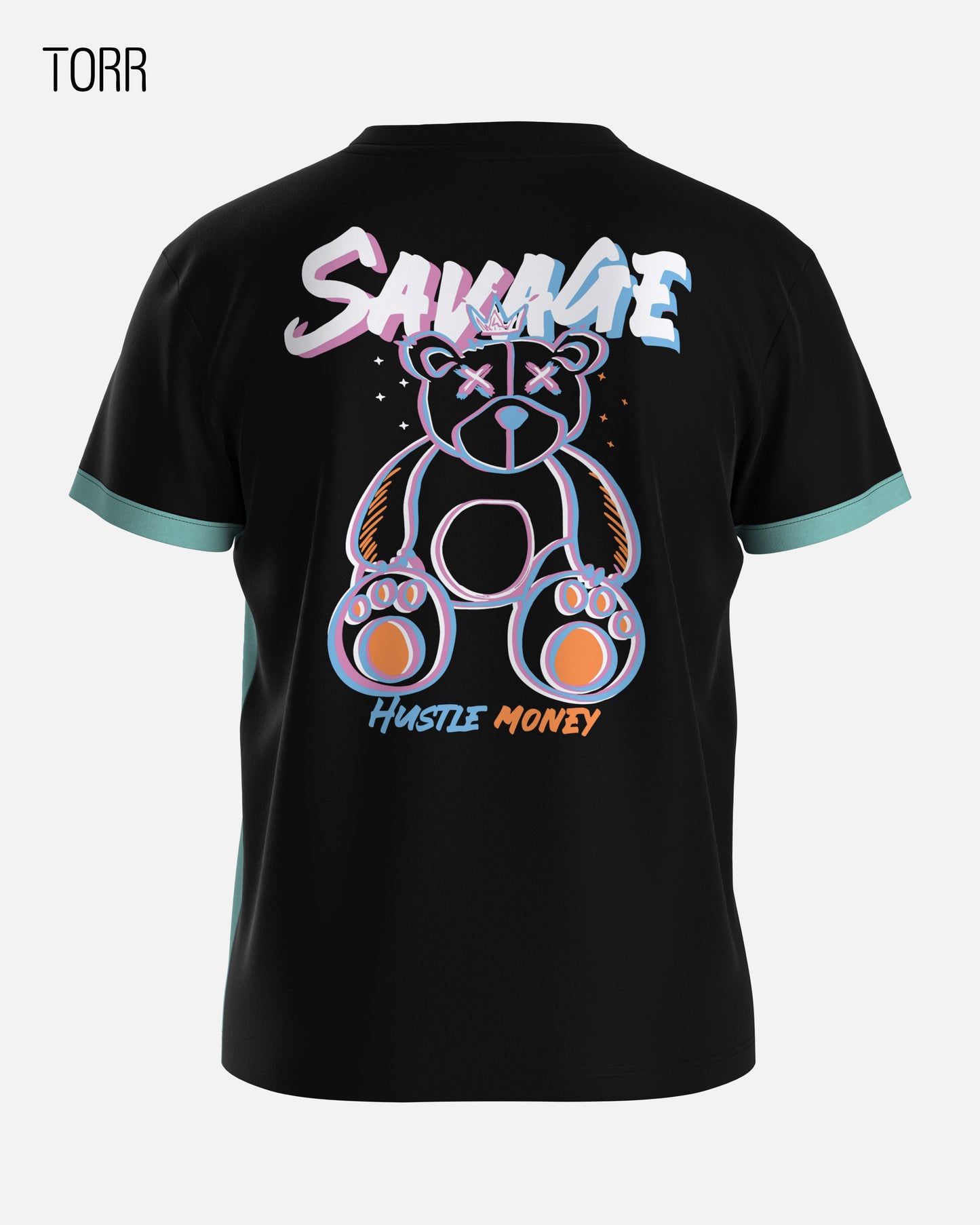 Girl's T-shirt | Black & Mint