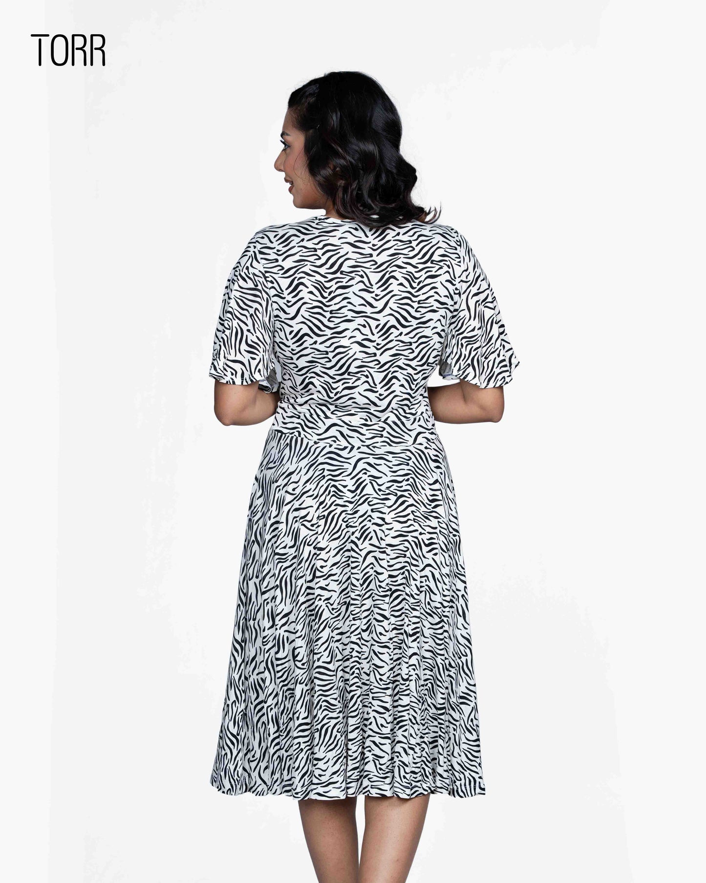 Women's Long Top | Zebra Print
