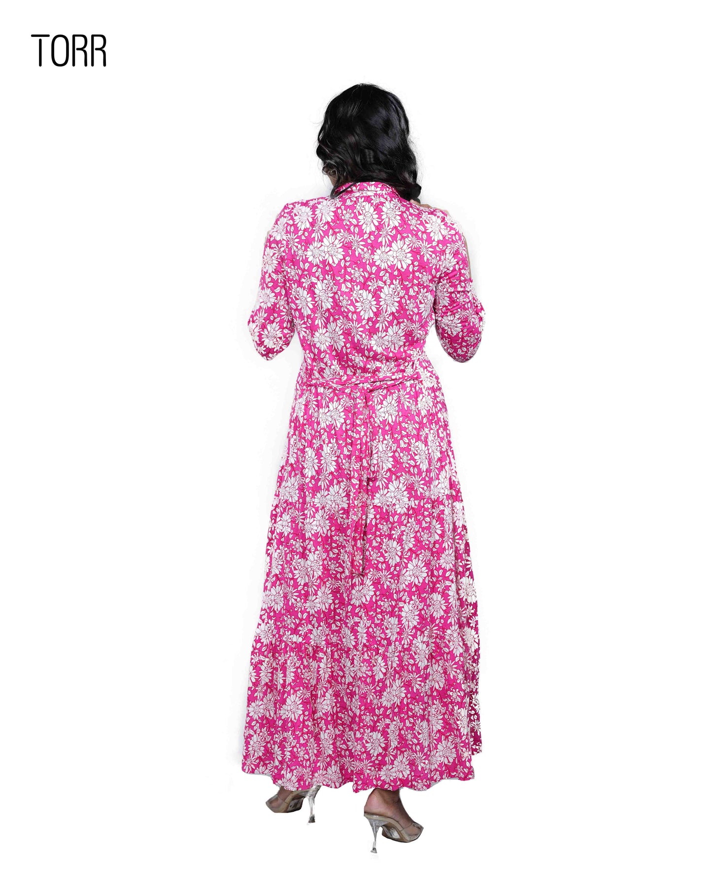 Women's Long Top | Flower Aop