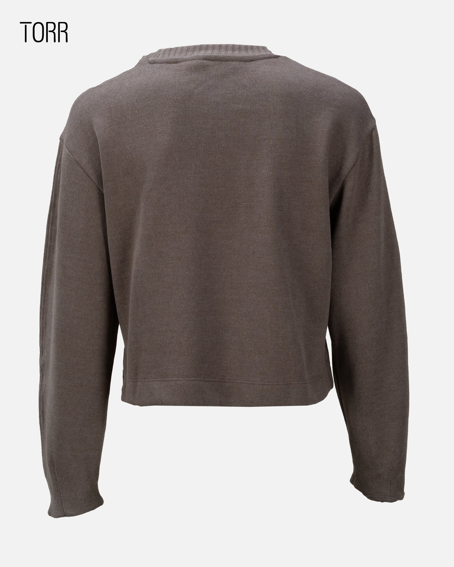 Womens Crop Sweatshirt | Light Brown