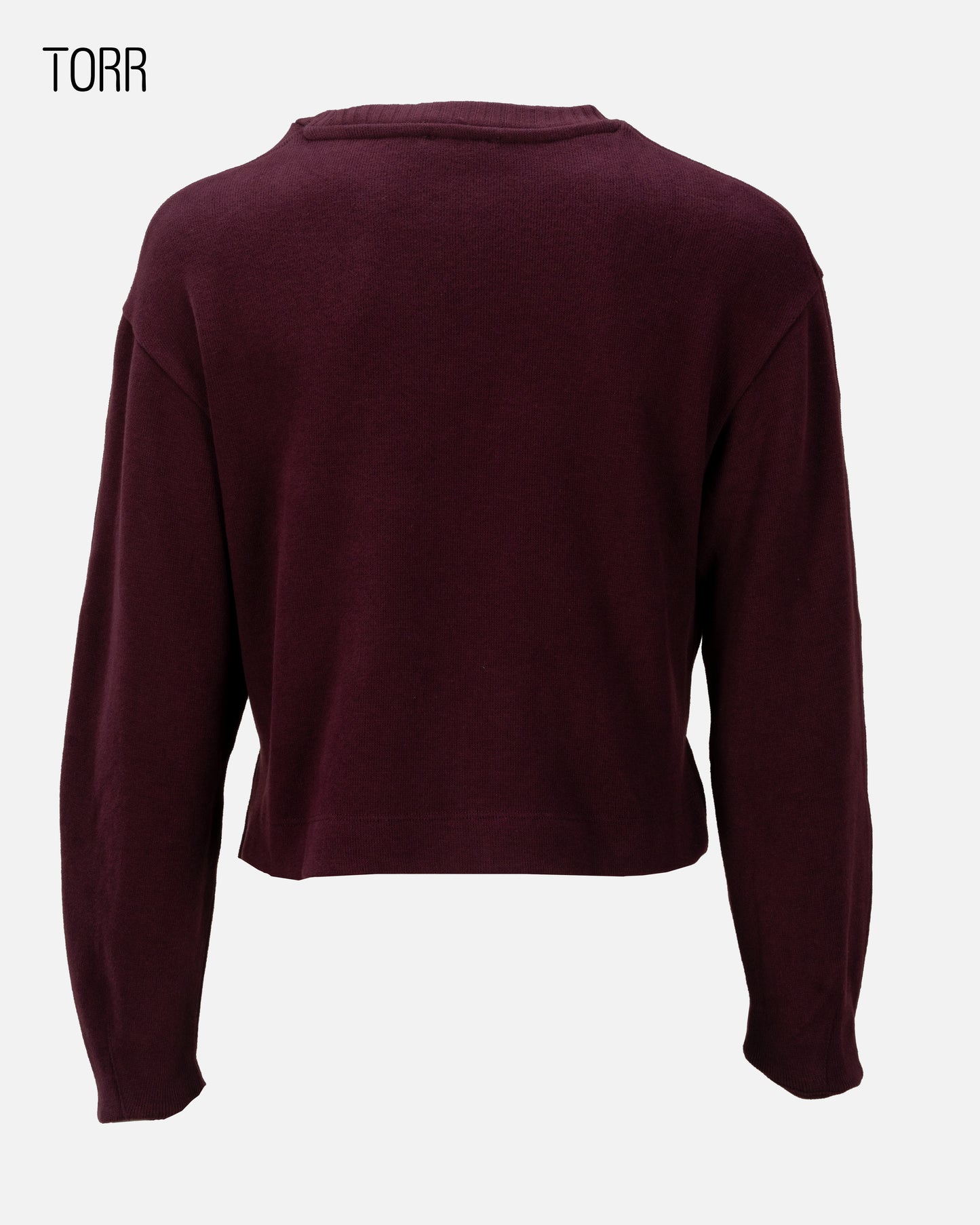 Womens Crop Sweatshirt | Wine