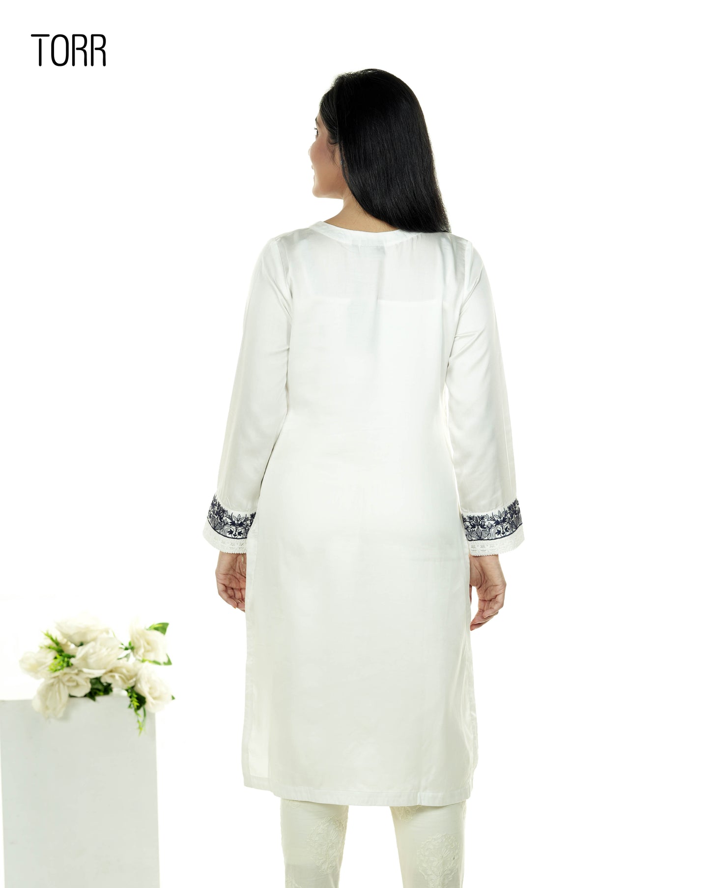 Ethnic Wear (01 Piece Kurti) | WHITE/BLUE