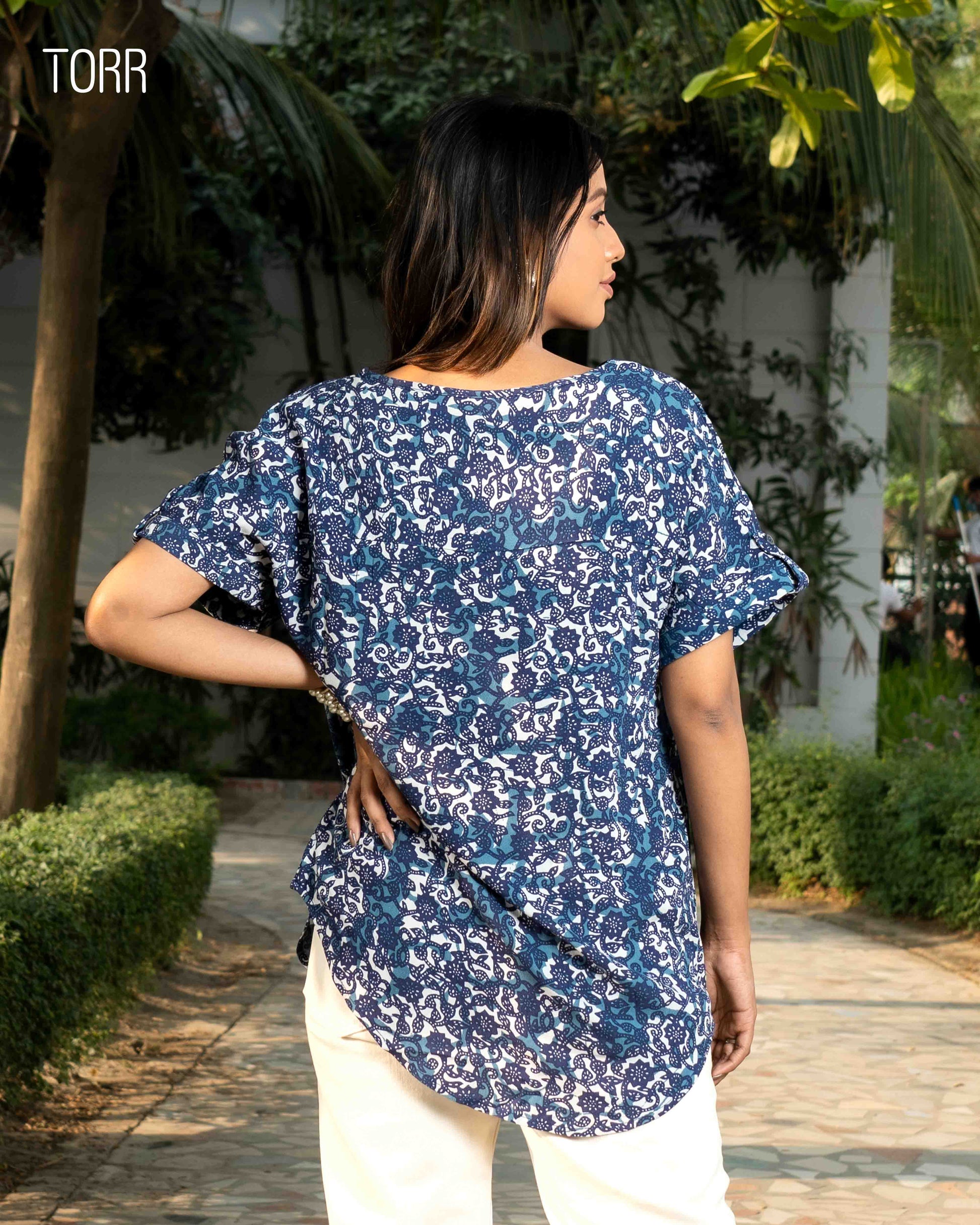 Women's Top | Blue AOP