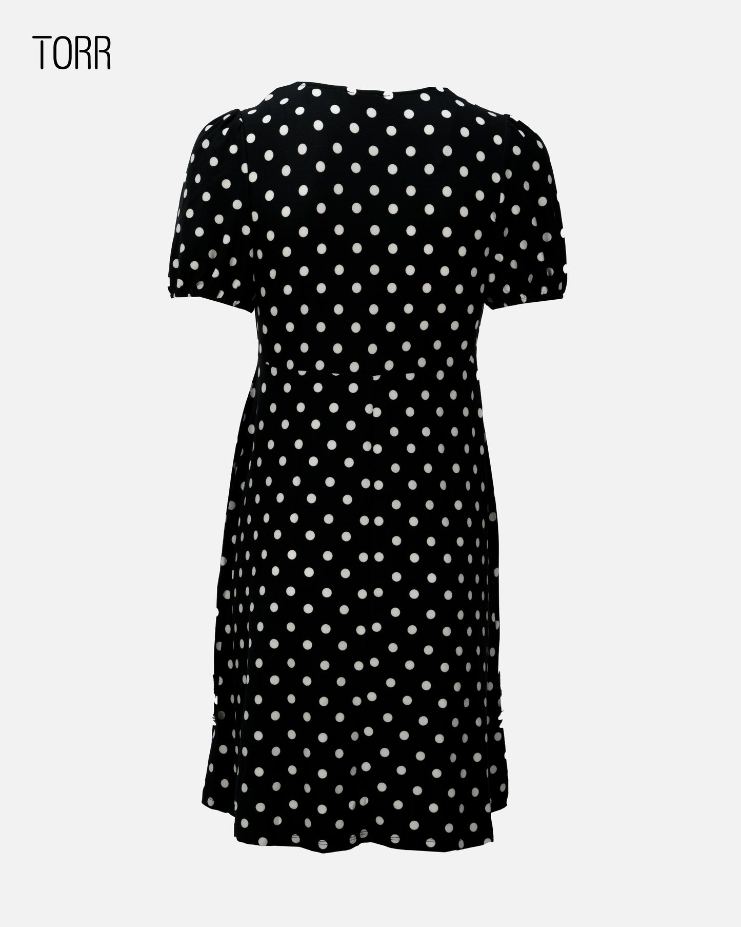 Women's Long Top | White Dot Aop
