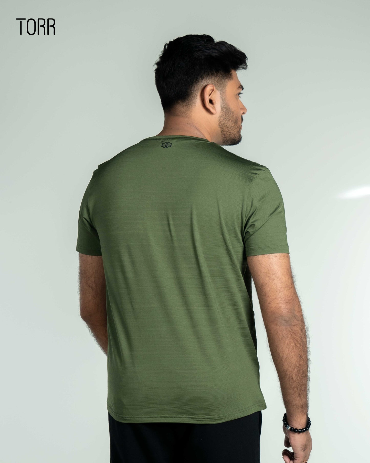 Men's Activewear T-shirt | Olive Green Melange