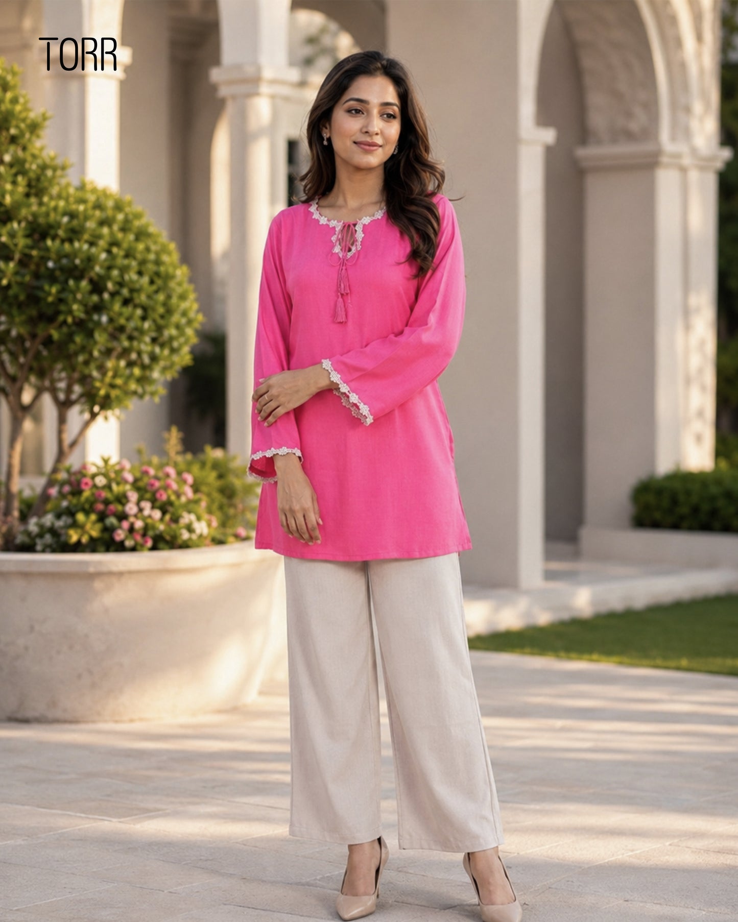 Women's Co-Ord Set | Fuchsia Pink/Cameo Rose