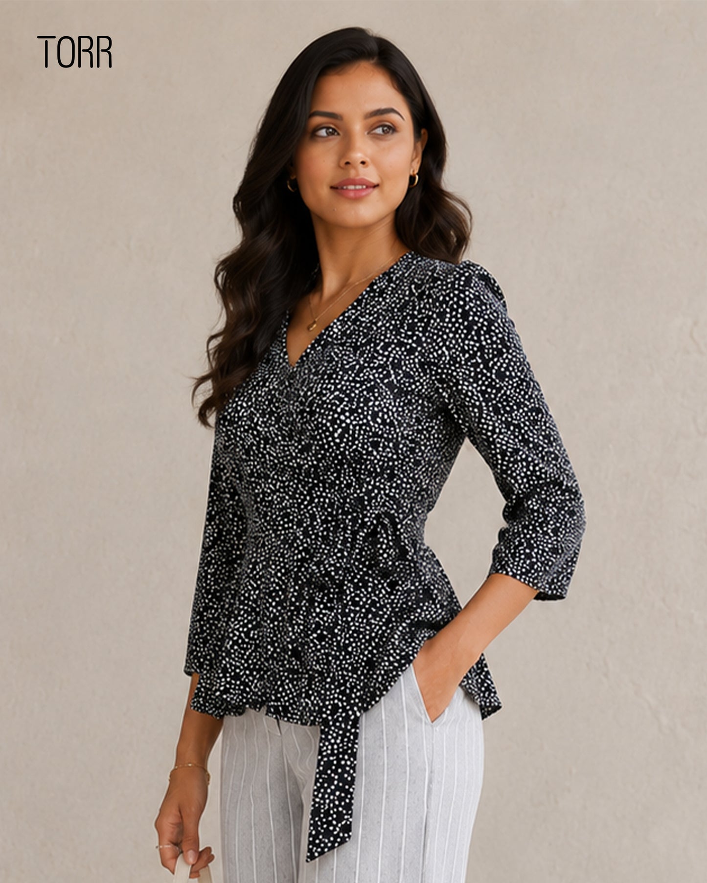 Women's Crop Top | Jet Black AOP