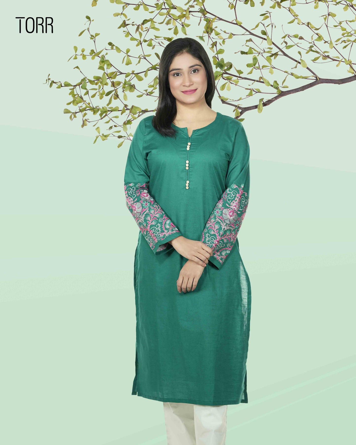 Ethnic Wear (01 Piece Kurti) | GREEN