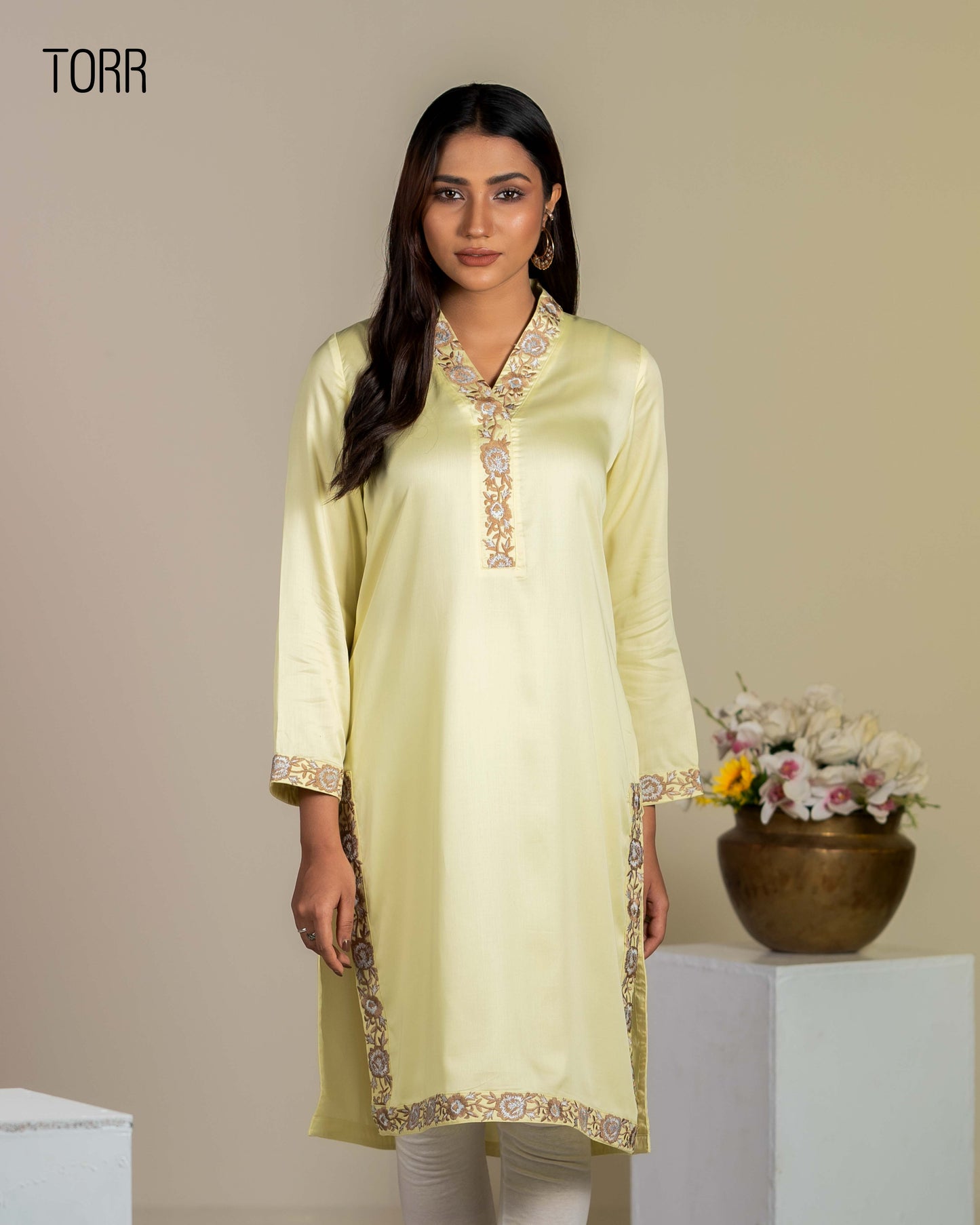 Ethnic Wear (01 Piece Kurti) | Pale Lime