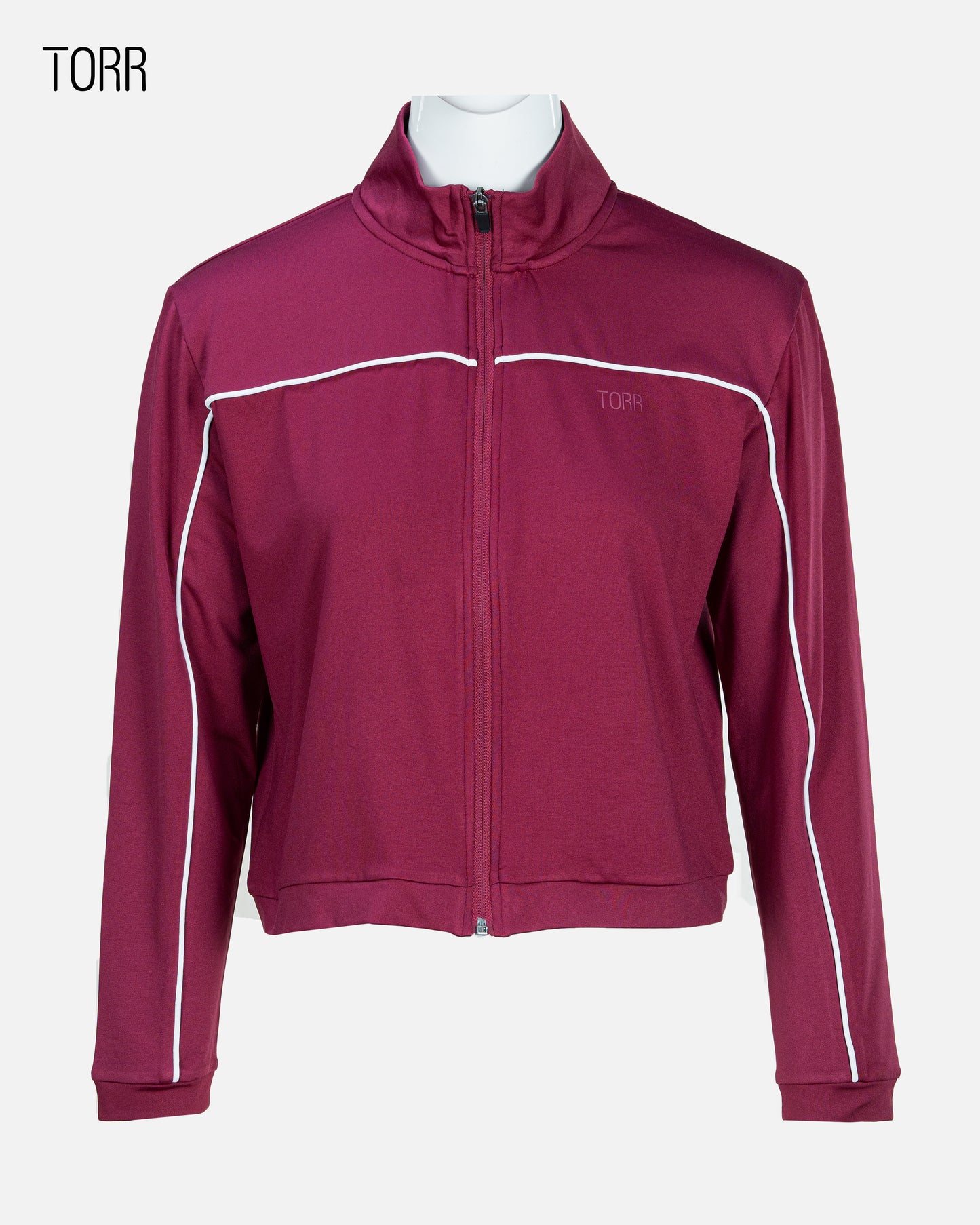 Womens Crop Jacket | Red plum