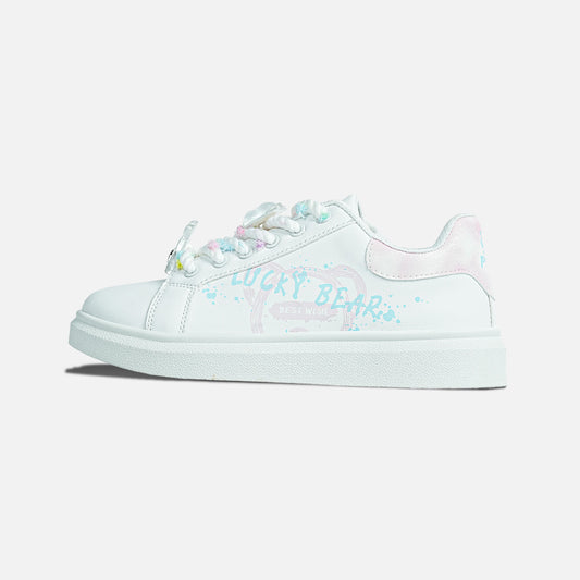 Panda Women’s Casual Sneaker | White Blue Pink