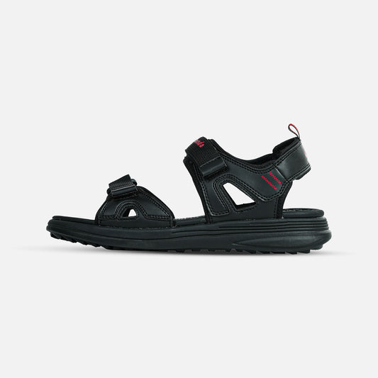 Panda Velcro Sandal | Black Red