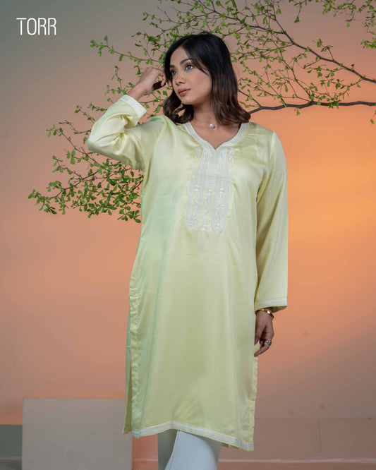 Ethnic Wear (01 Piece Kurti) |  Lime Yellow