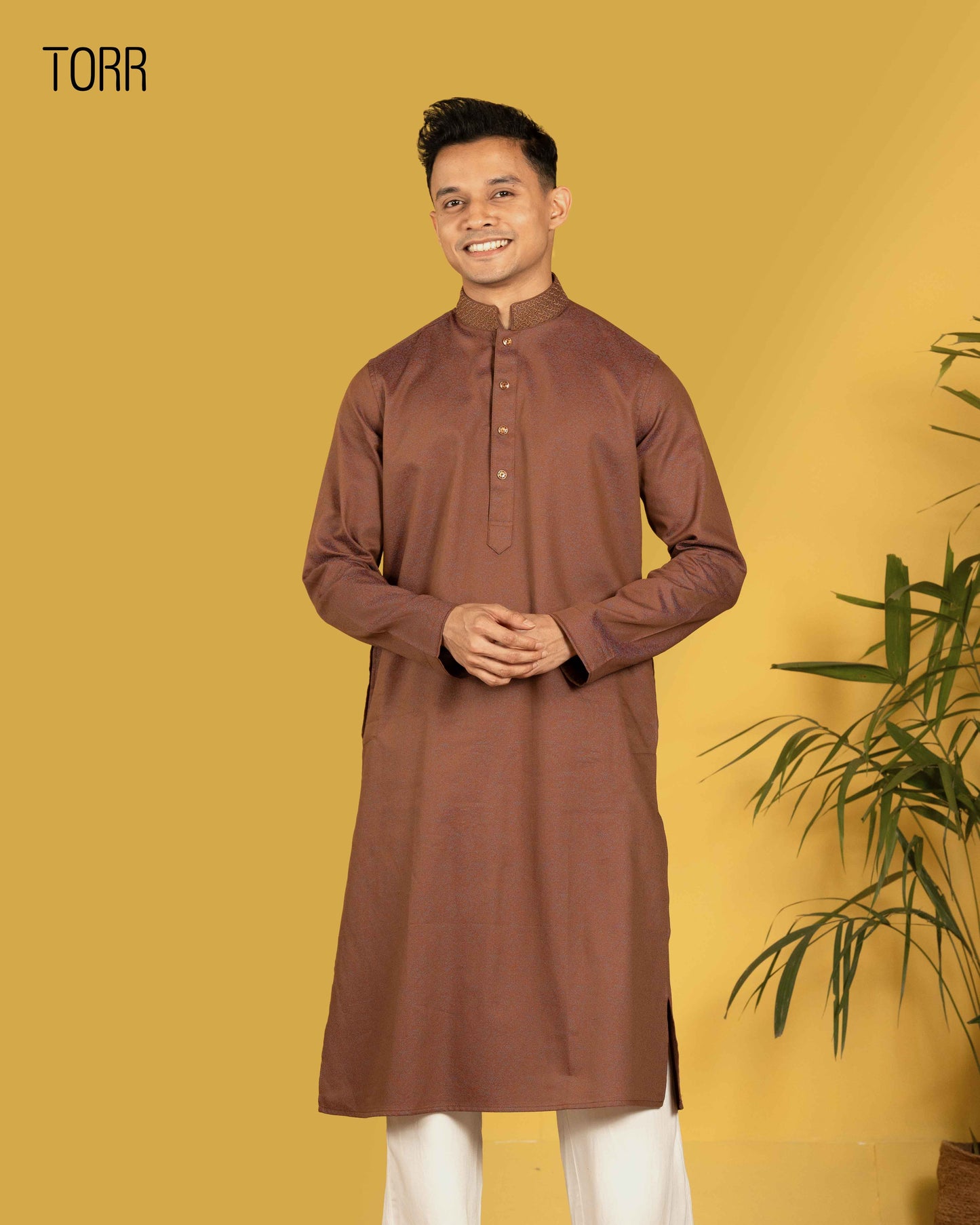 Men's Panjabi | Orange Rust