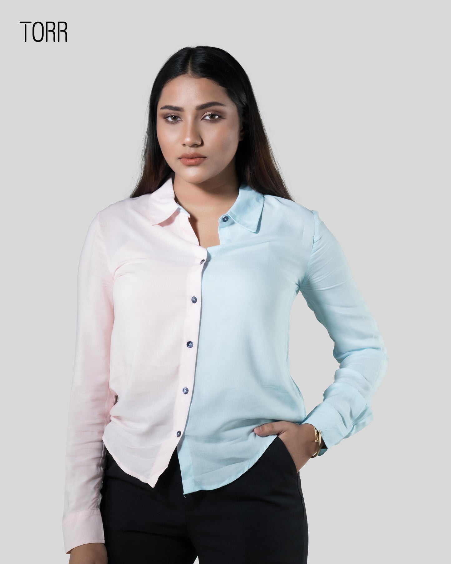 Women's Shirt | SKYBLUE/PINK