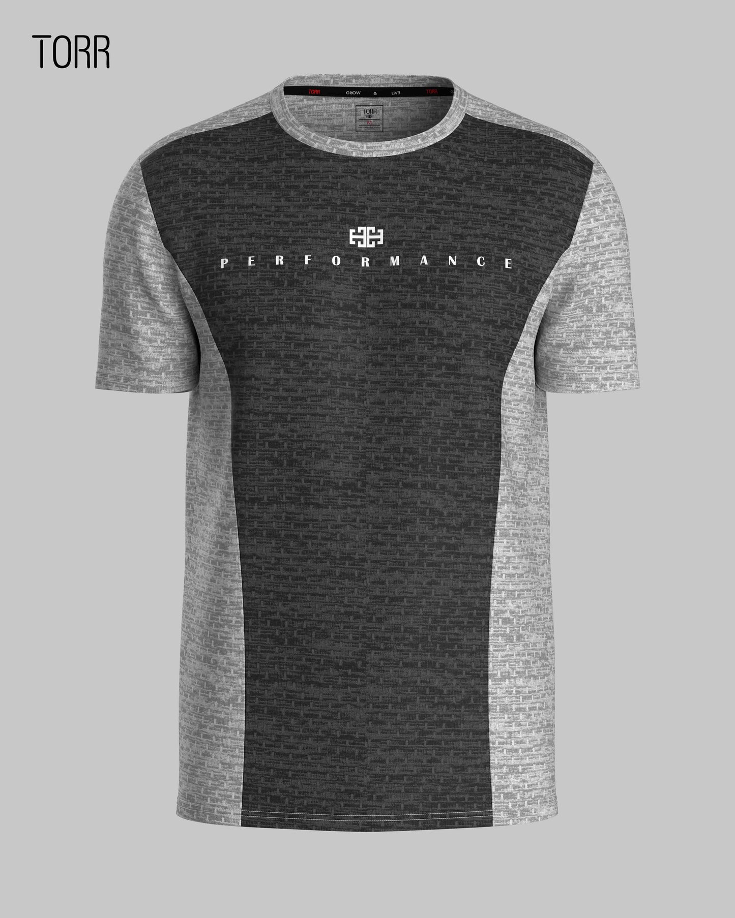 Men's Activewear T-shirt | Dark & Light Grey