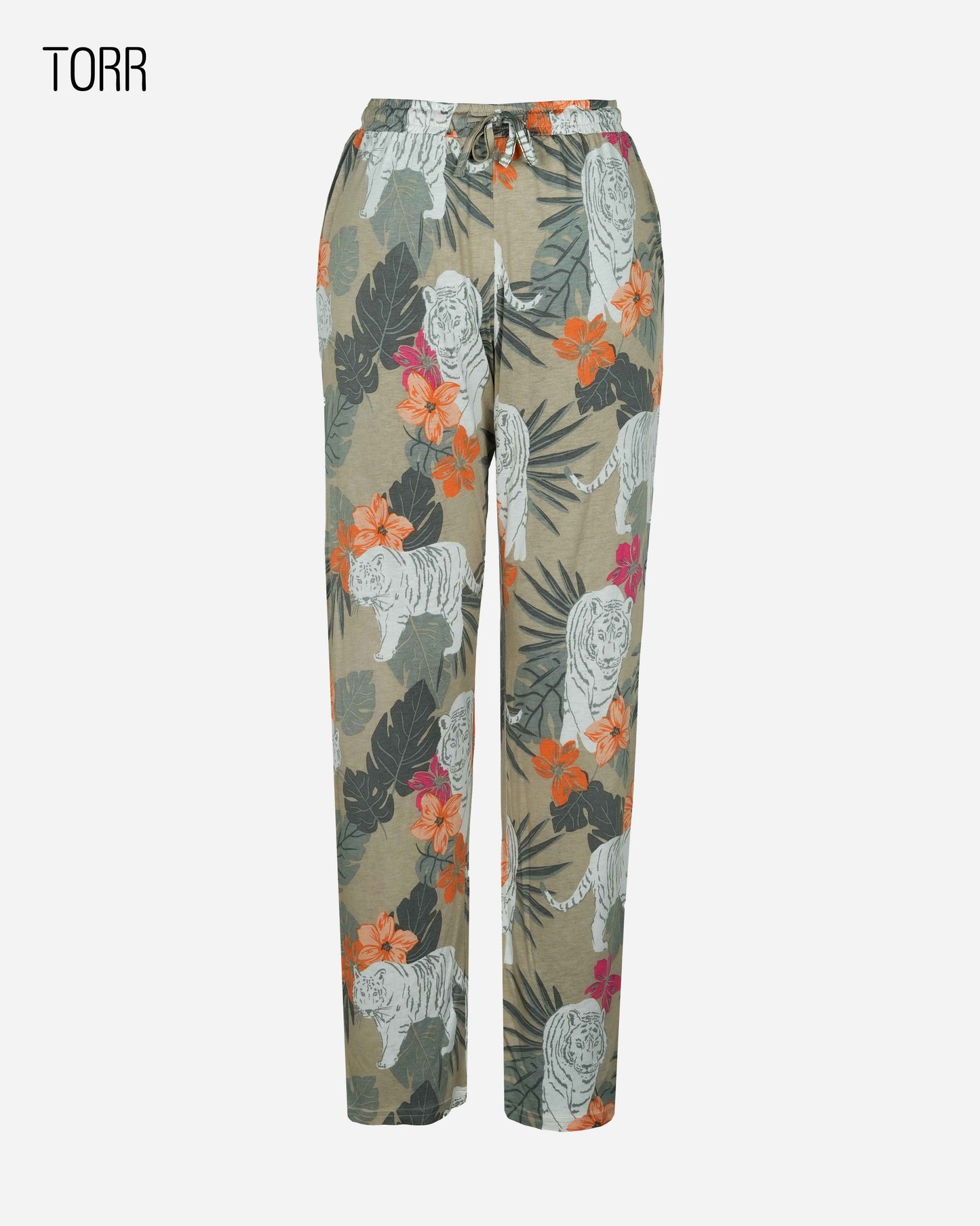 Womens Trouser | Khaki Aop