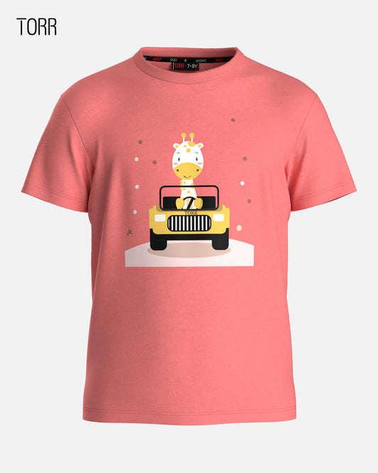 Girl's T-shirt  | Sunset Coral
