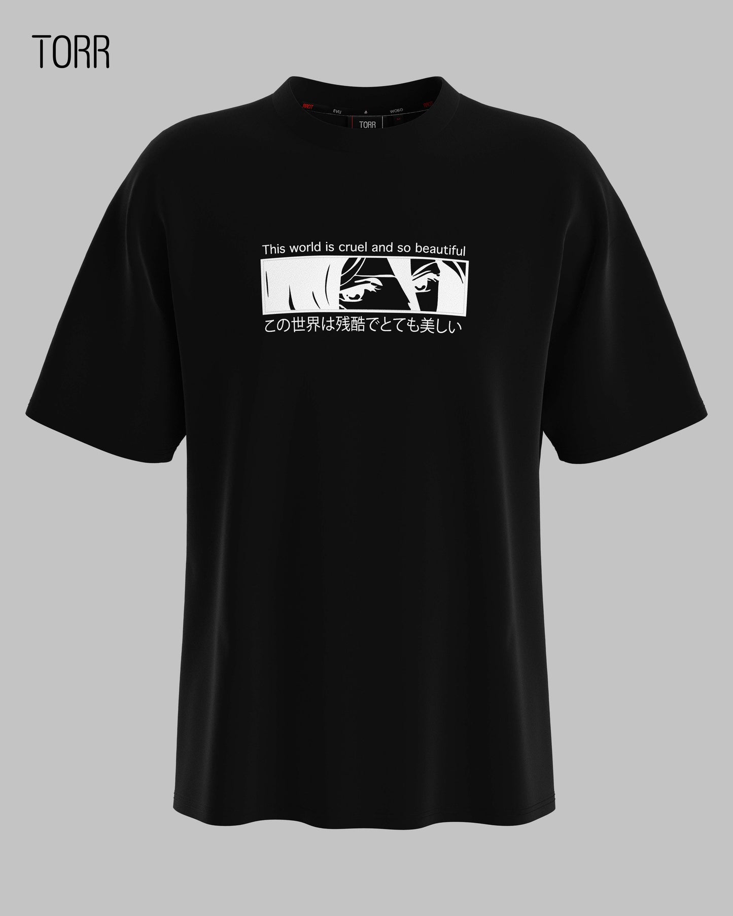 Drop Shoulder T-shirt | BLACK