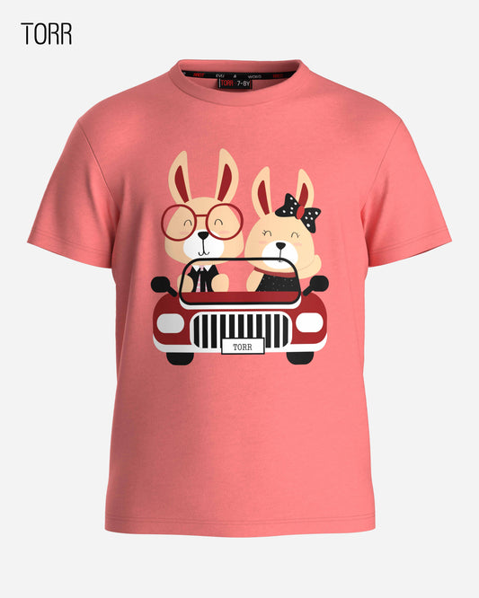 Girl's T-shirt  | Sunset Coral