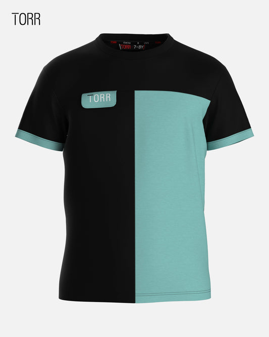 Girl's T-shirt  | Black & Mint