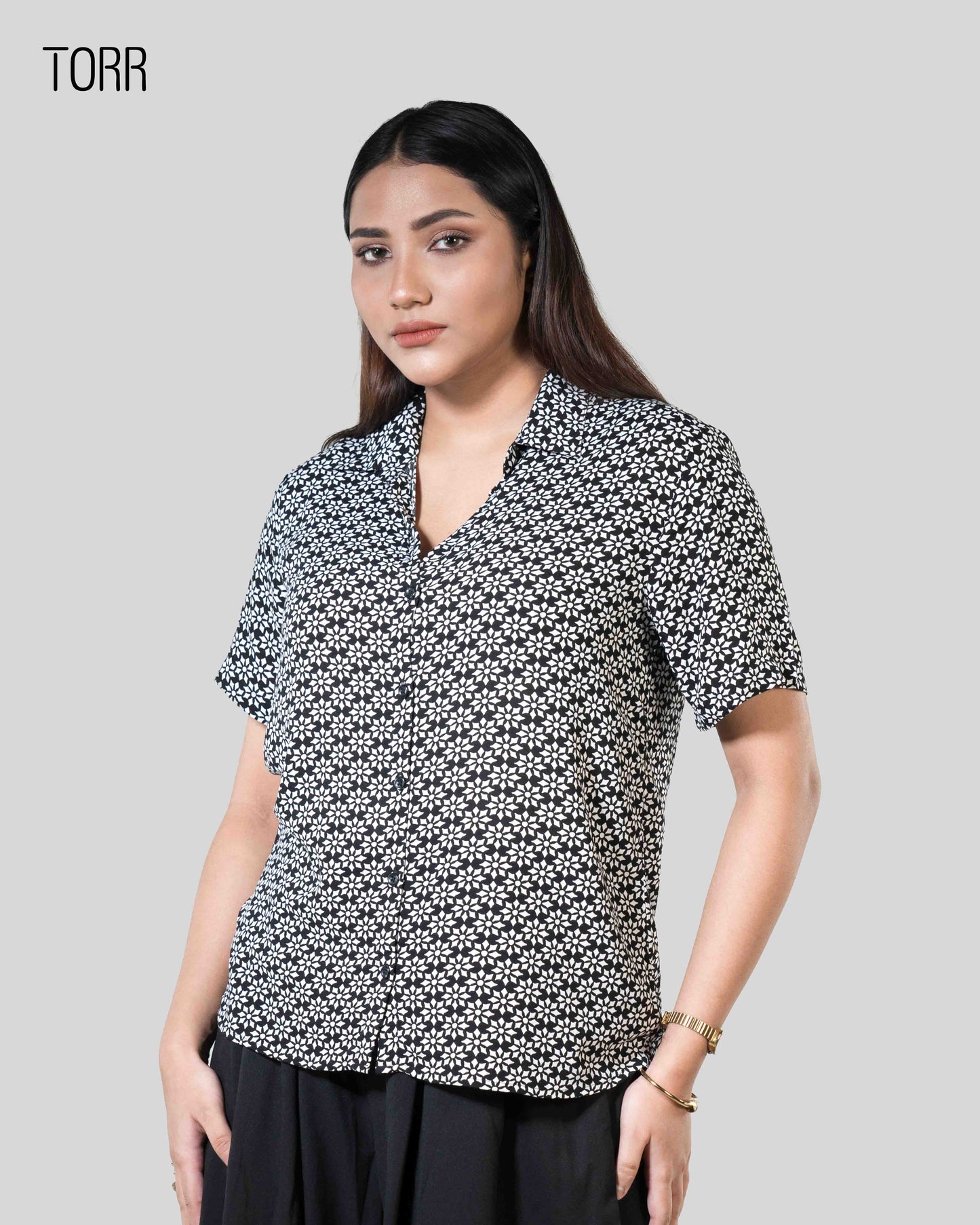 Women's Shirt | BLACK AOP