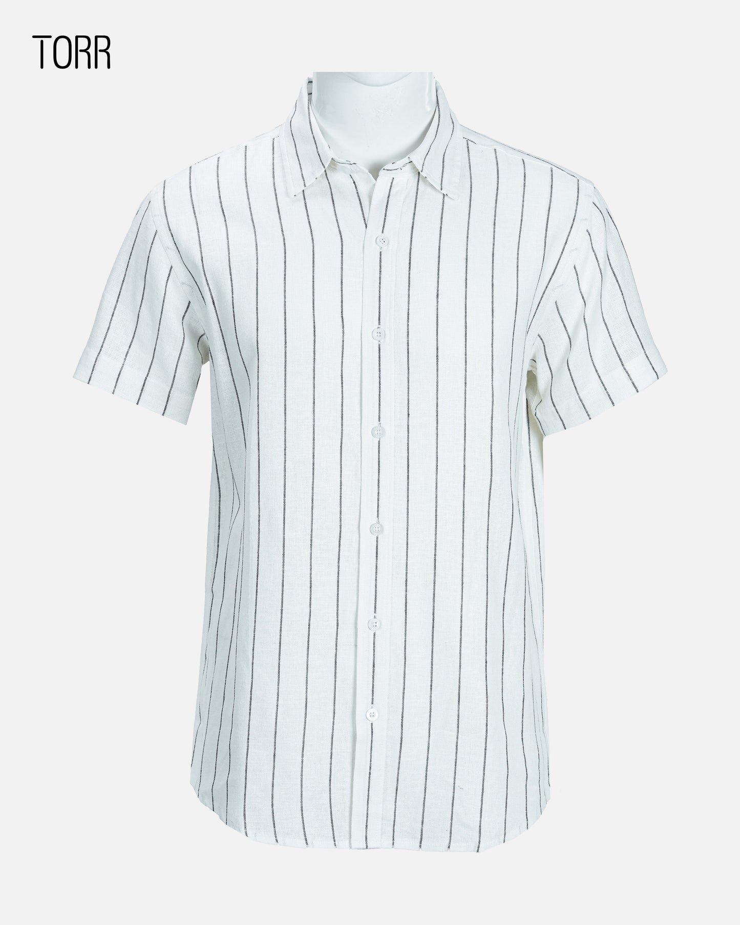 Men's Short Sleeve Shirt | Off White Stripe