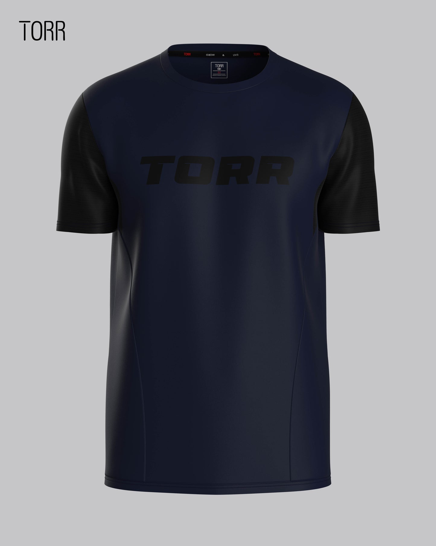 Men's Activewear T-shirt | Navy & Black