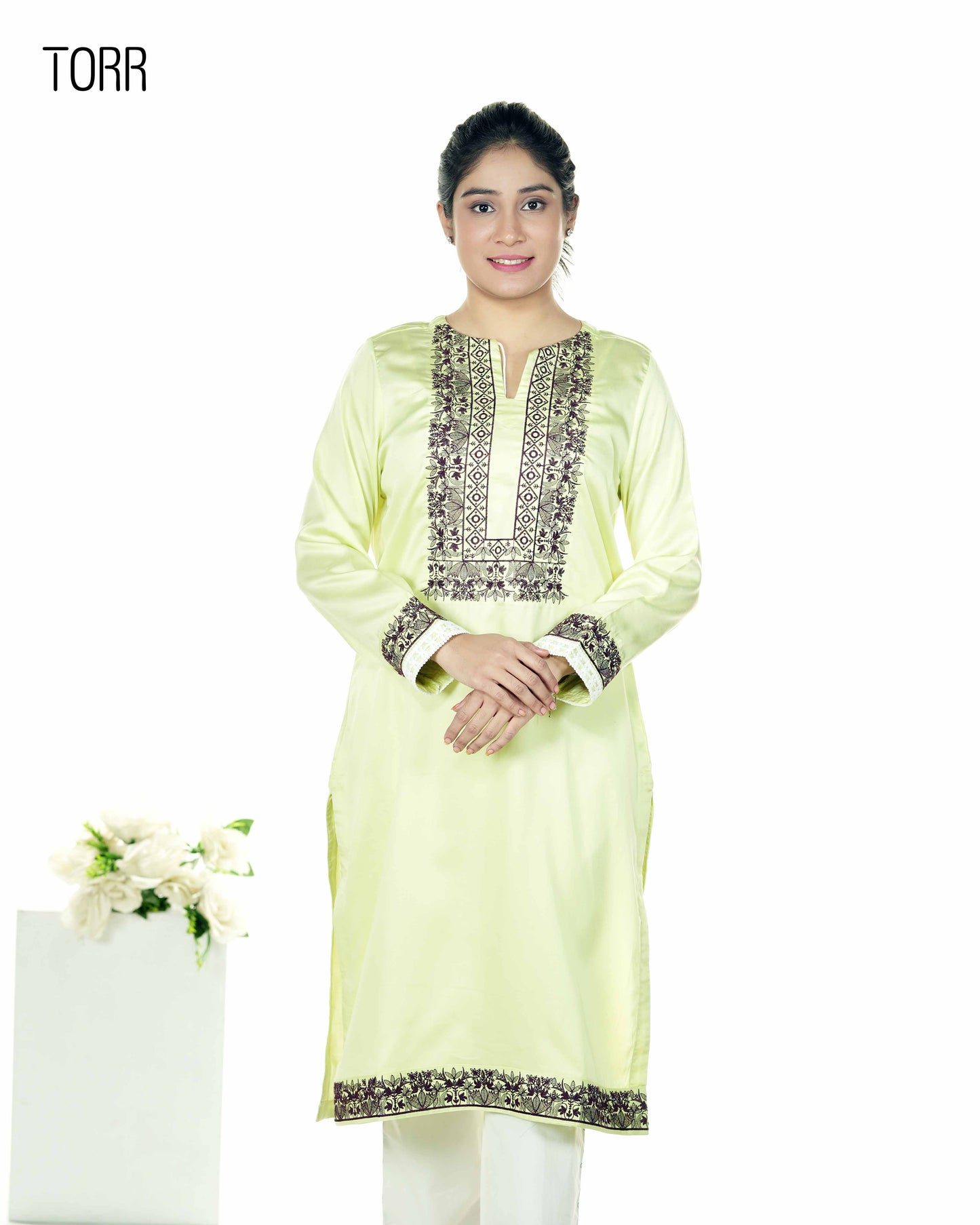Ethnic Wear (01 Piece Kurti) | Pale Lime