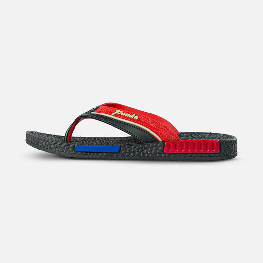 Panda Men's Slipper Sandal | Black Red