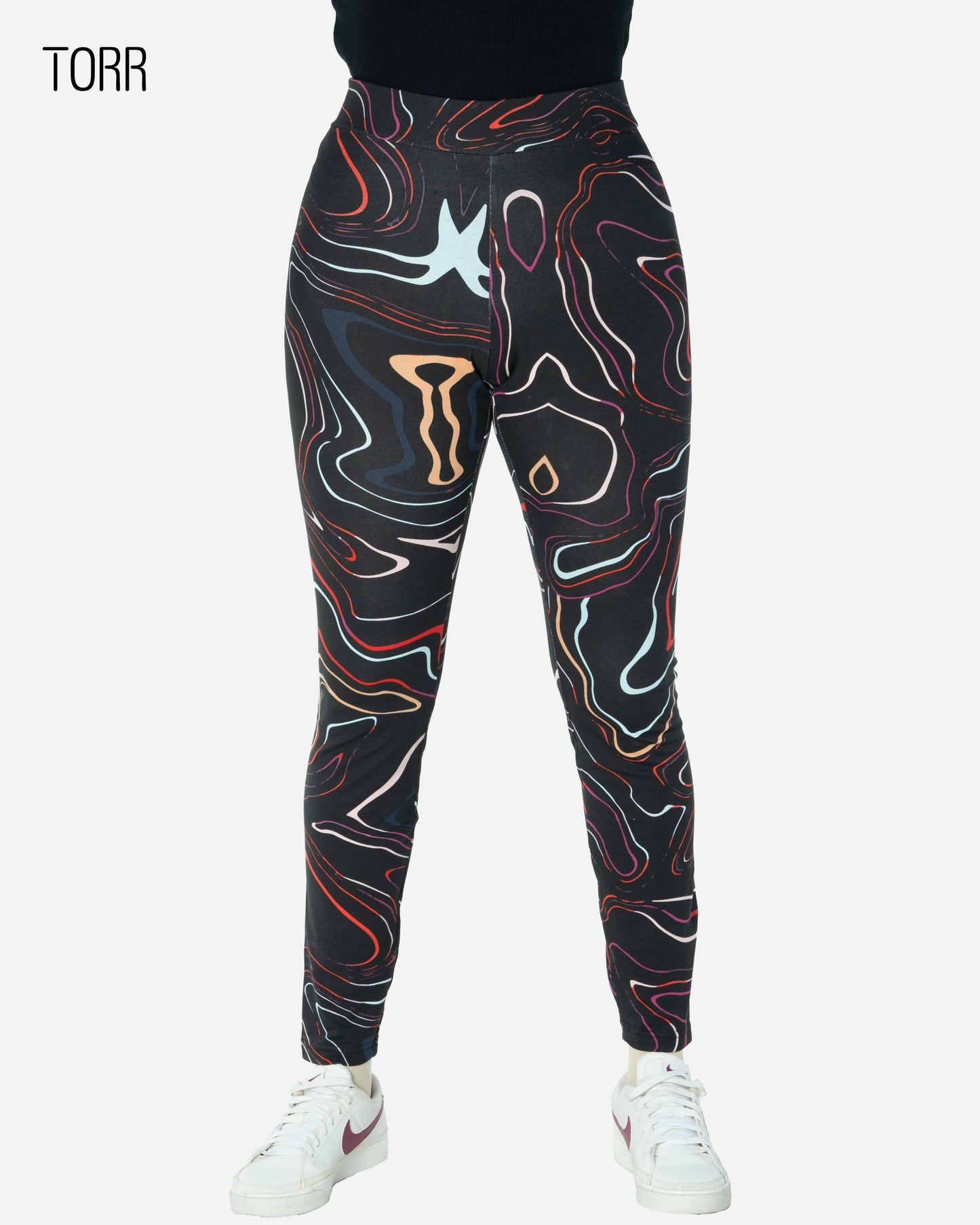 Women's Leggings | BLACK MULTI AOP