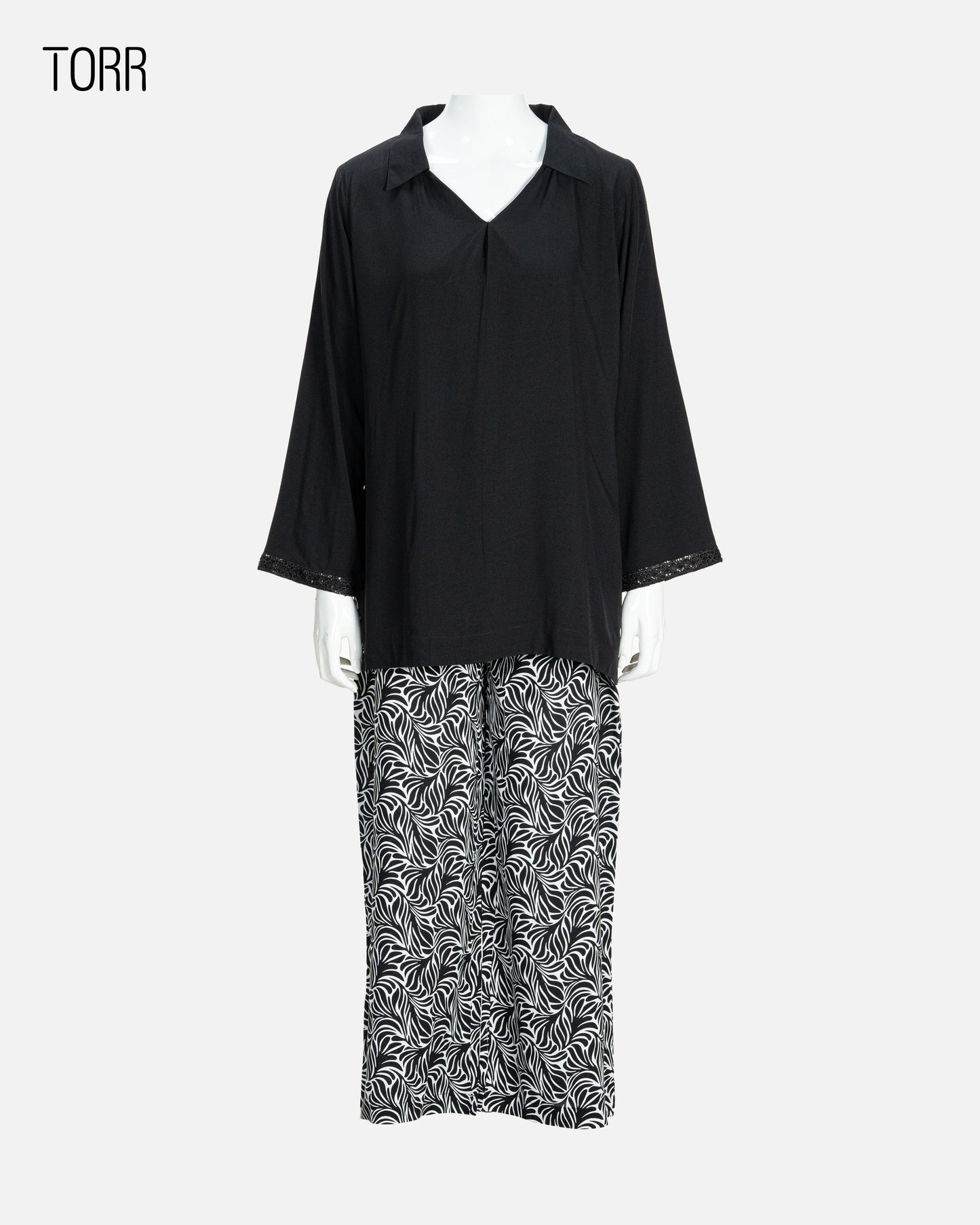 Women's Co-Ord Set | Black Beauty AOP