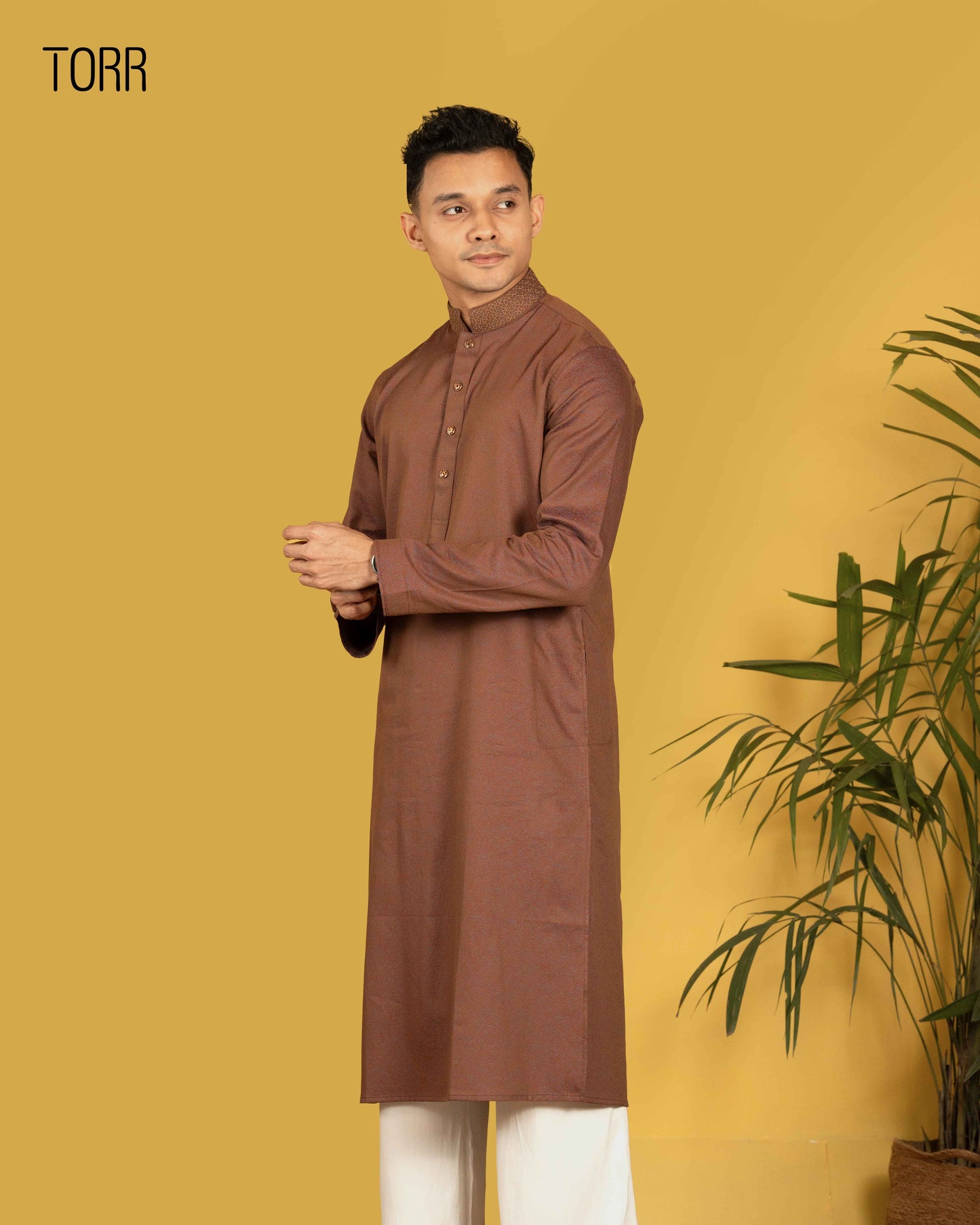Men's Panjabi | Orange Rust