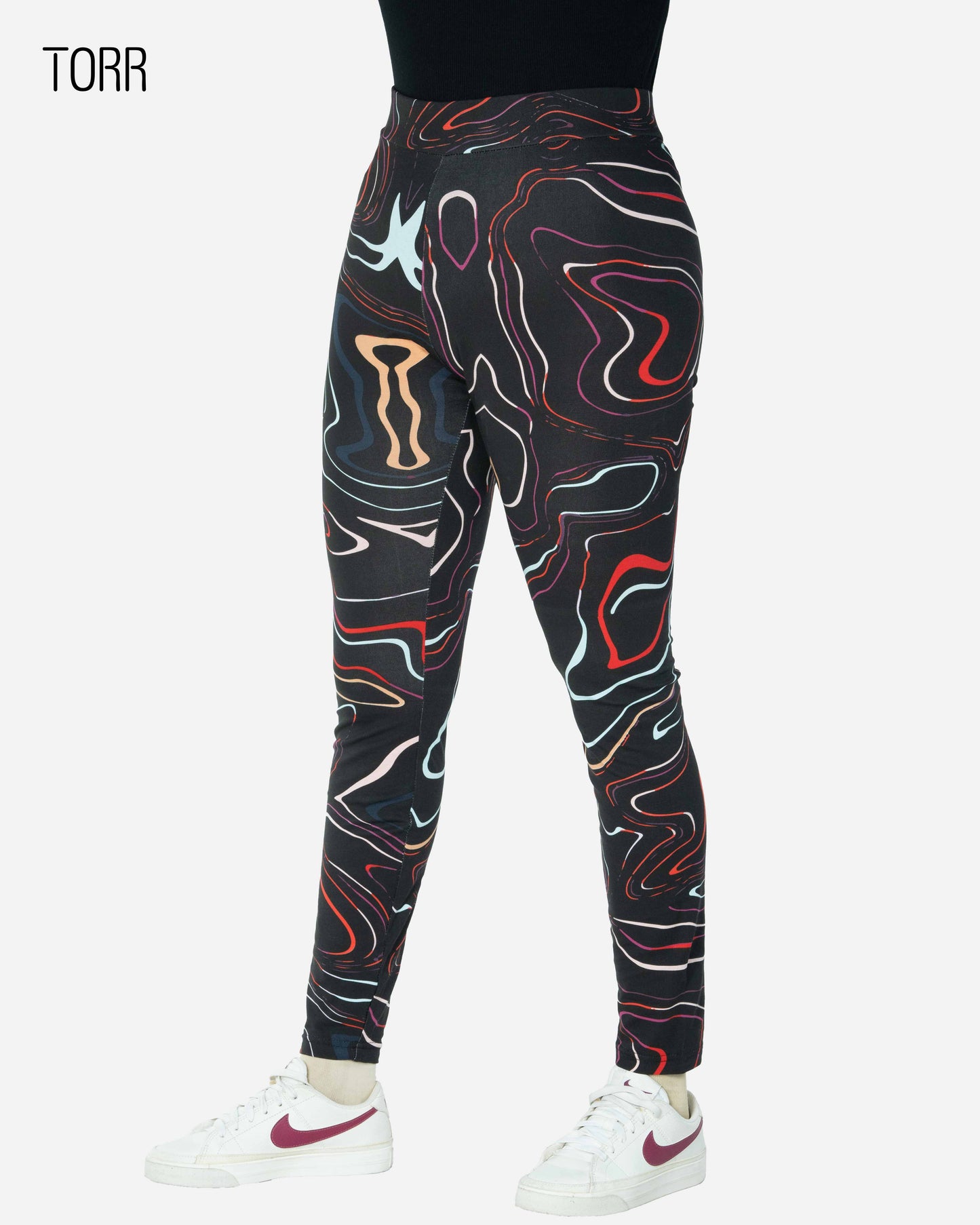 Women's Leggings | BLACK MULTI AOP
