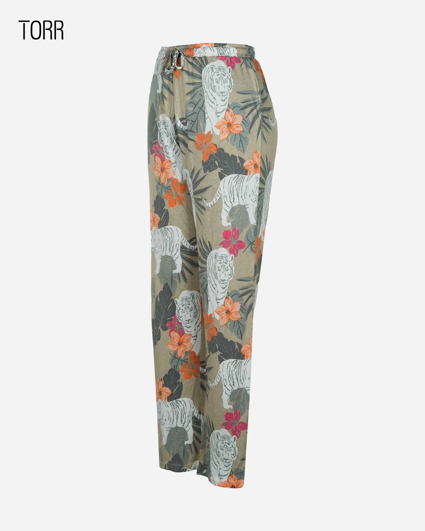 Womens Trouser | Khaki Aop