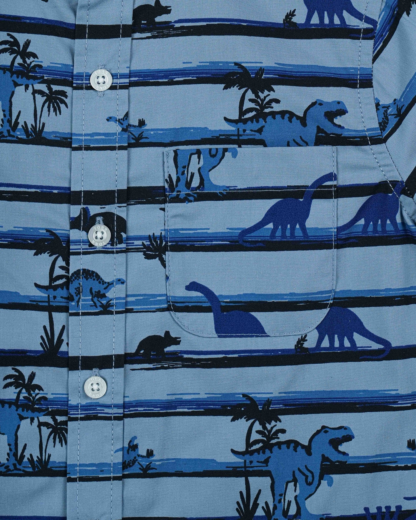 Boys Shirt | Dinosaur Stripe
