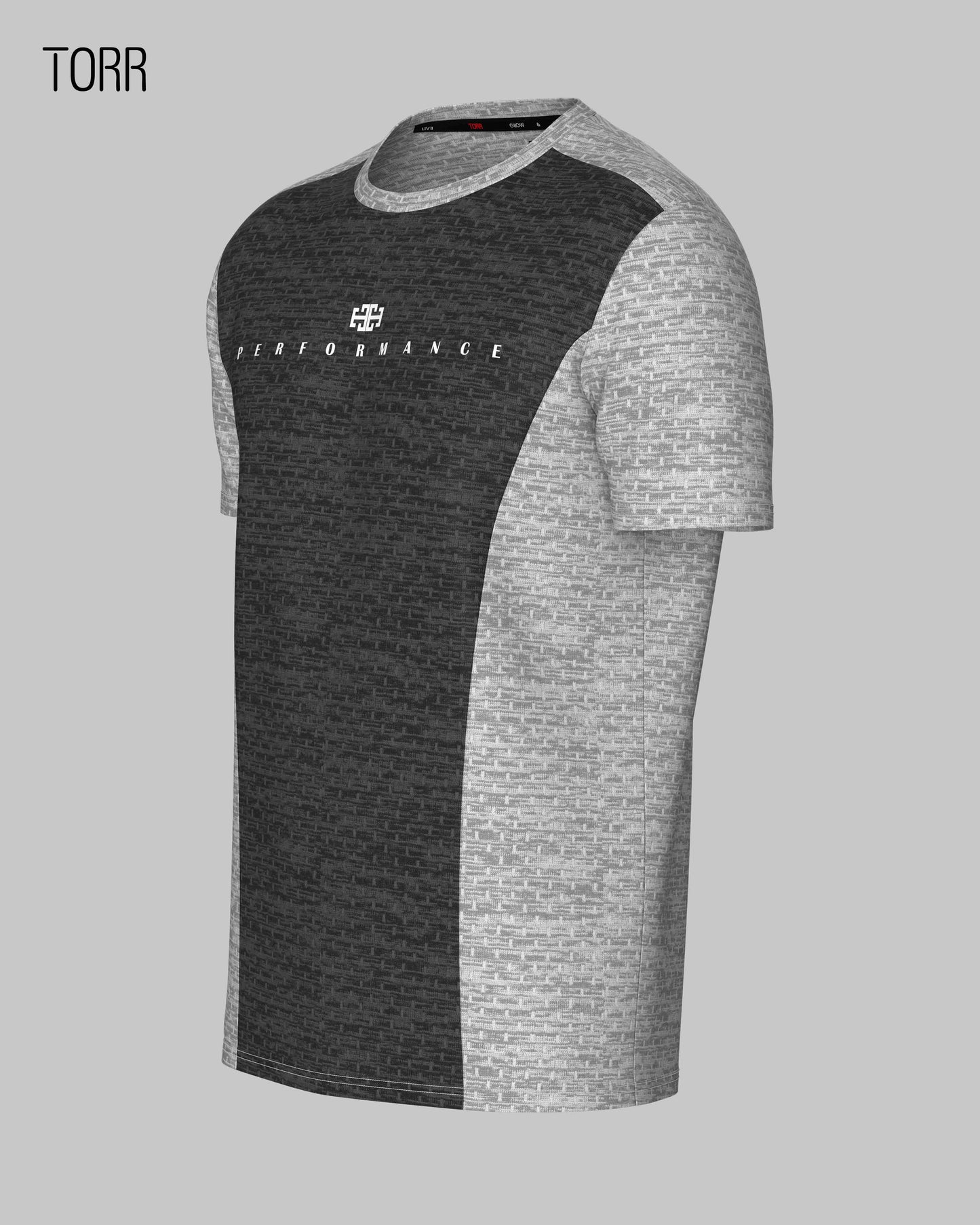 Men's Activewear T-shirt | Dark & Light Grey