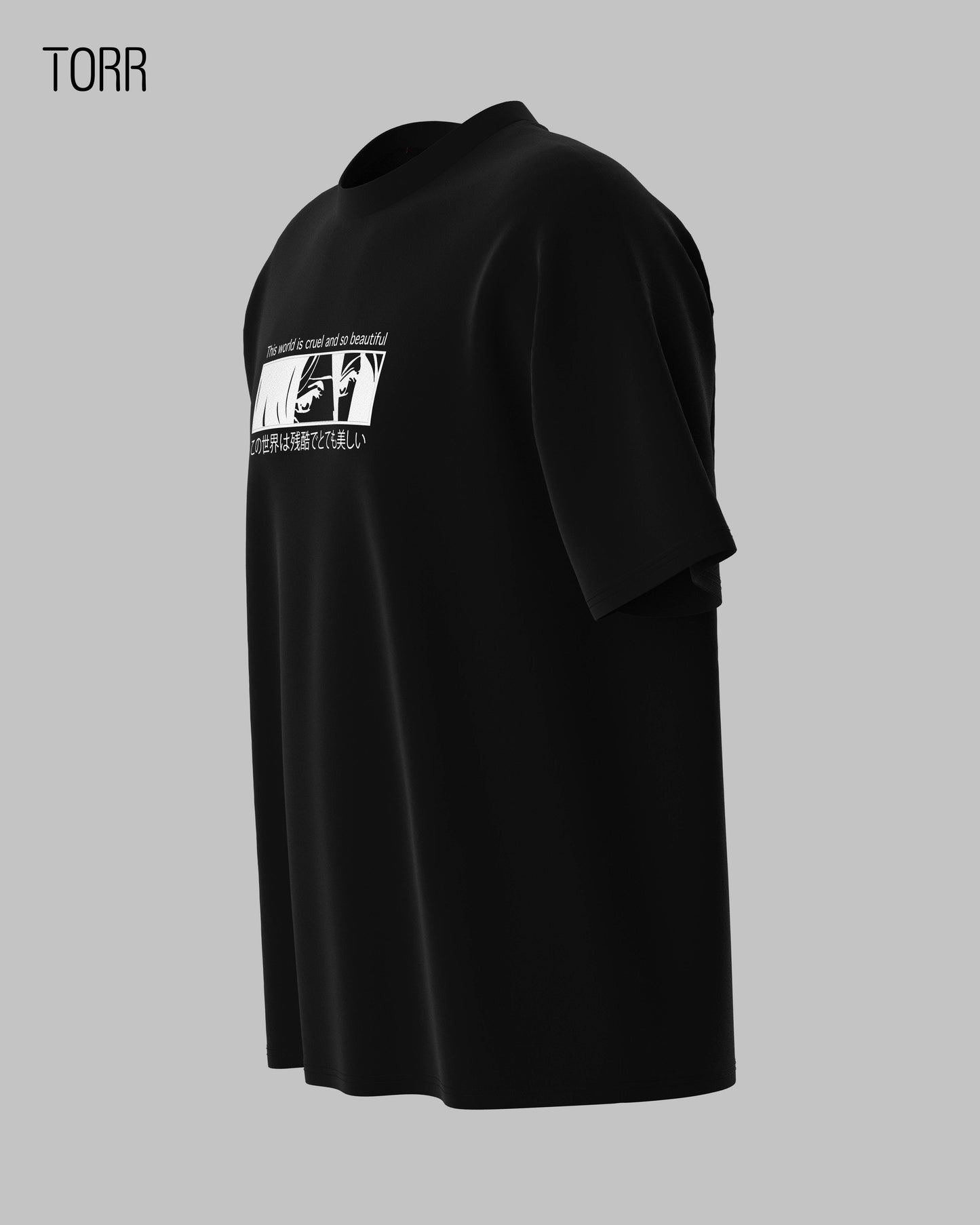 Drop Shoulder T-shirt | BLACK