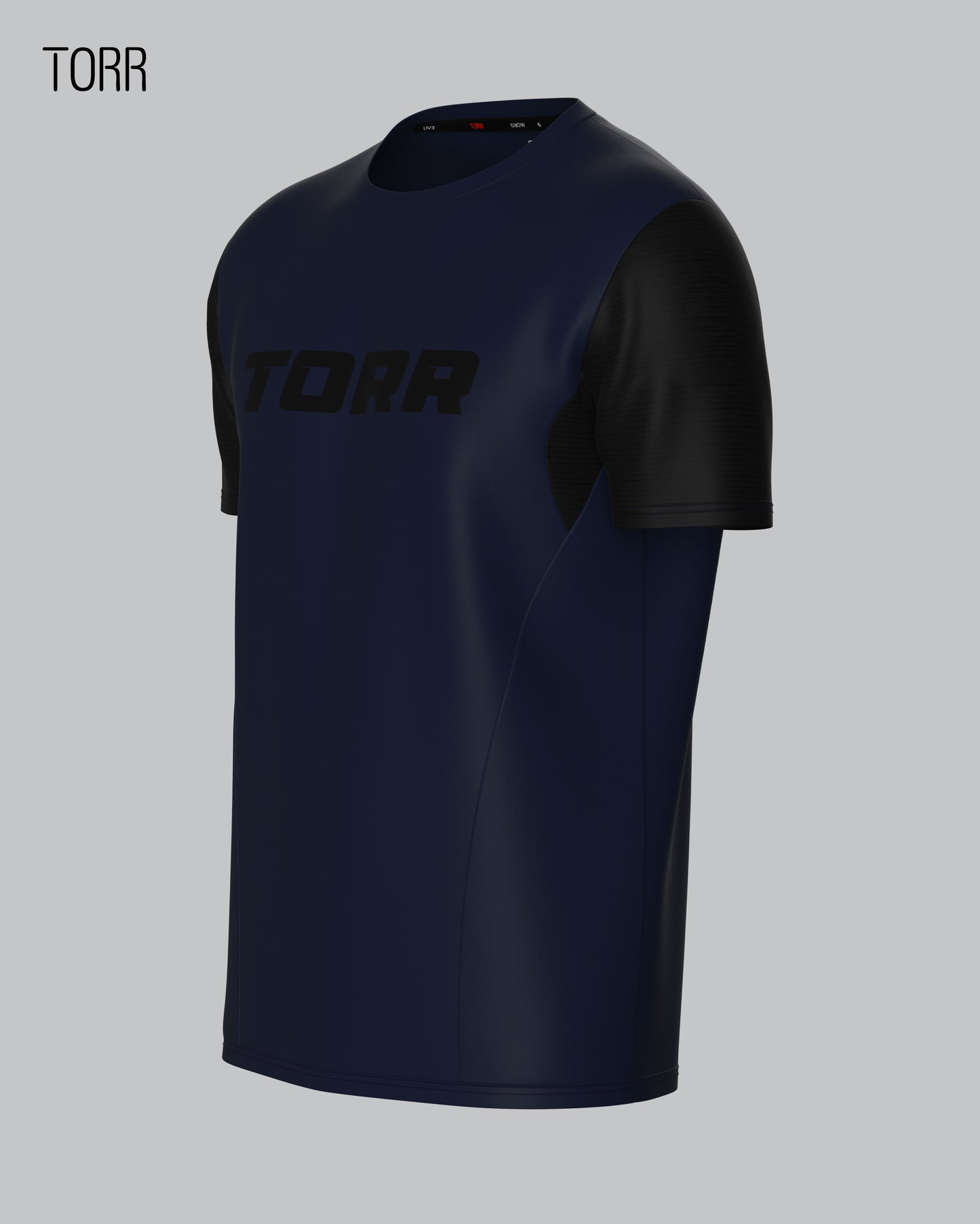Men's Activewear T-shirt | Navy & Black