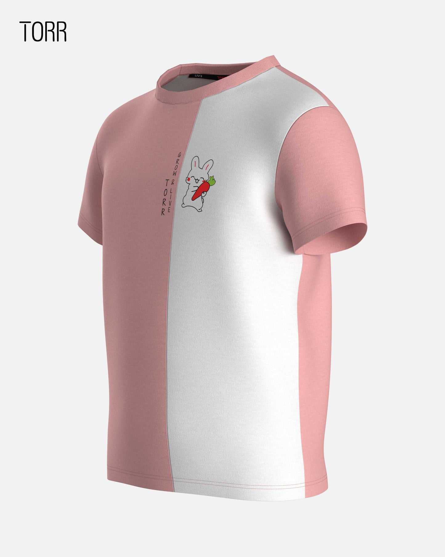 Girl's T-shirt | Warm Blush & White