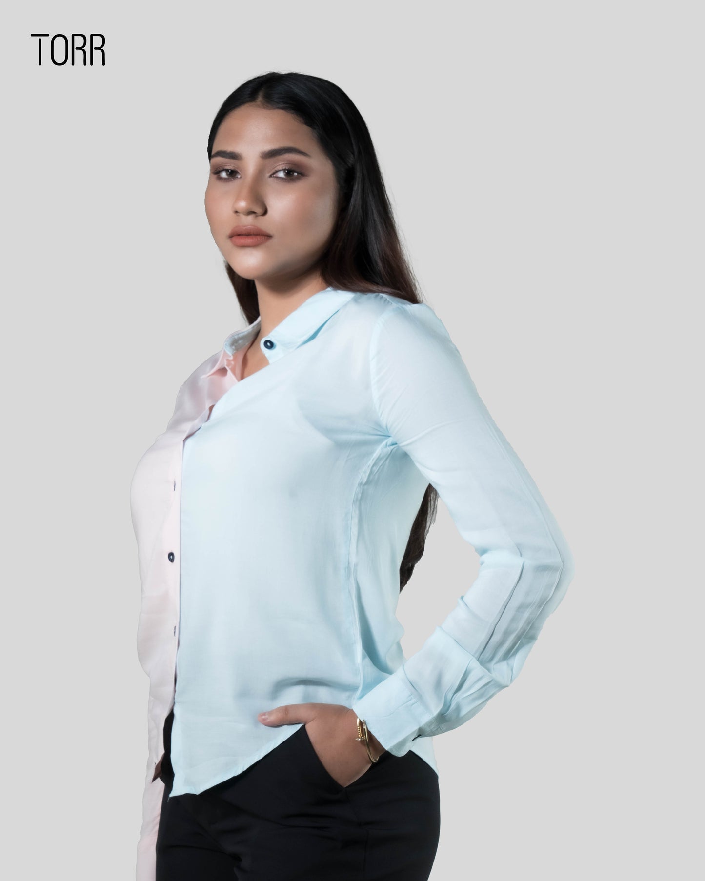 Women's Shirt | SKYBLUE/PINK