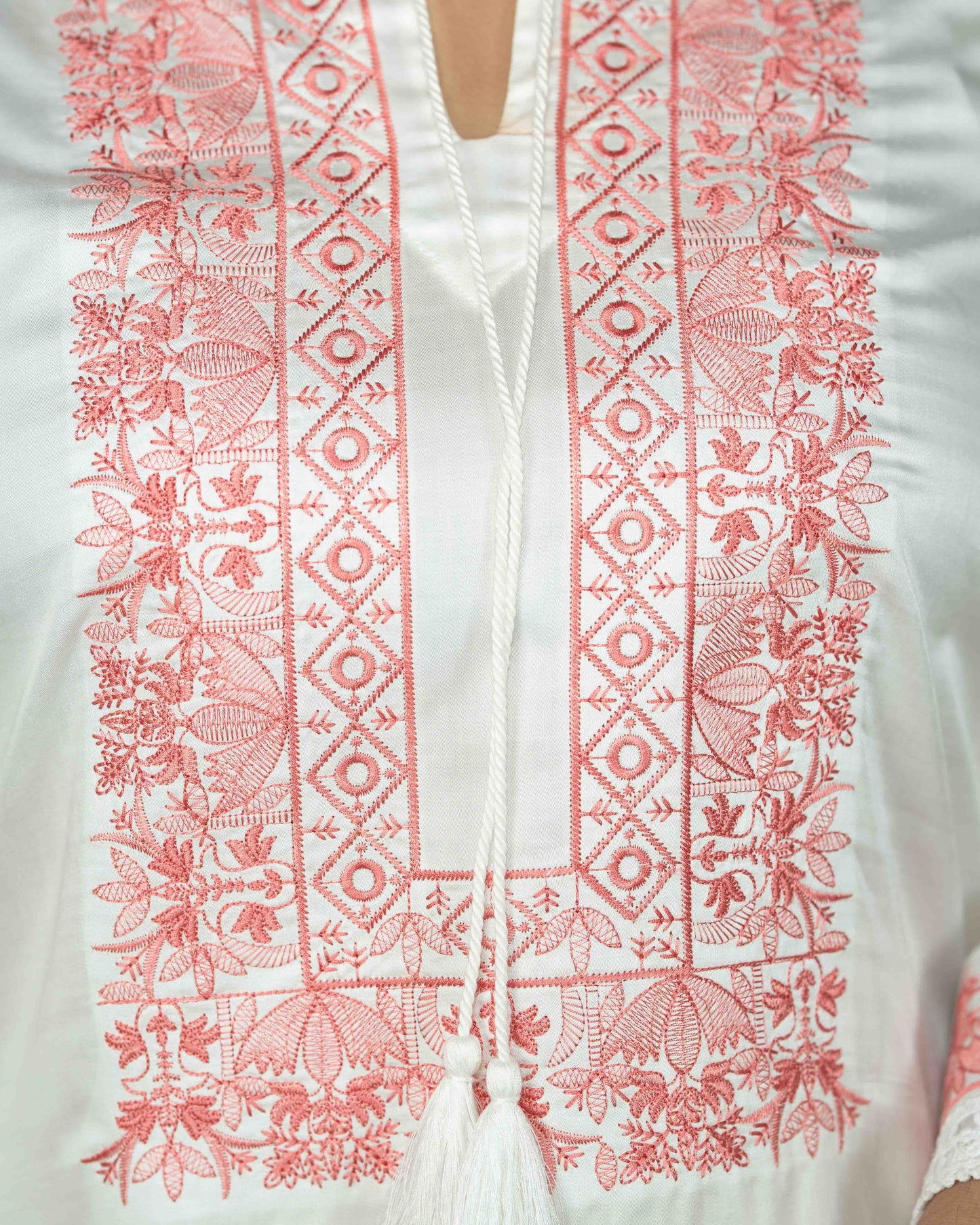 Ethnic Wear (01 Piece Kurti) | WHITE PINK