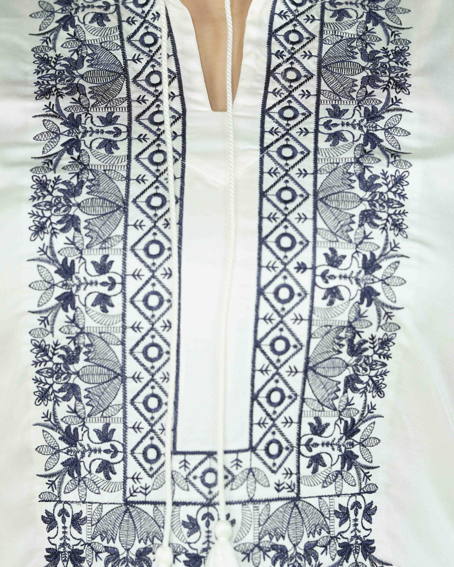 Ethnic Wear (01 Piece Kurti) | WHITE/BLUE