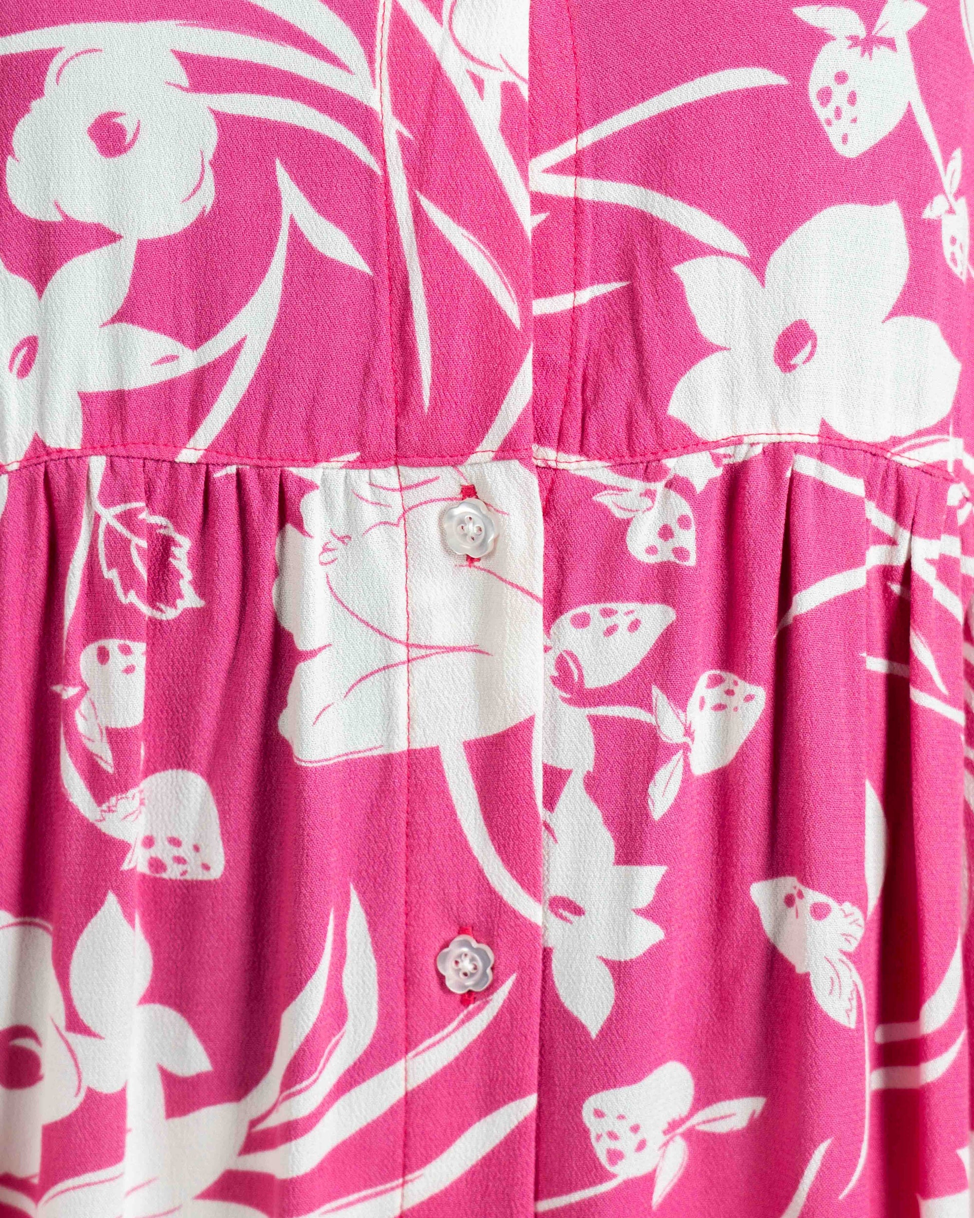 Women's Long Top | Pink AOP