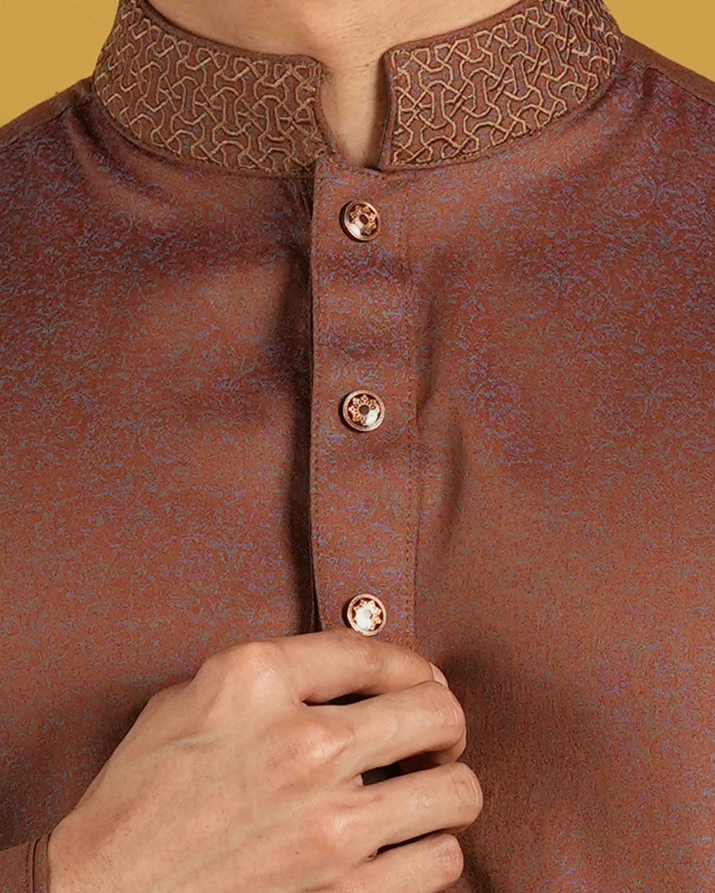 Men's Panjabi | Orange Rust