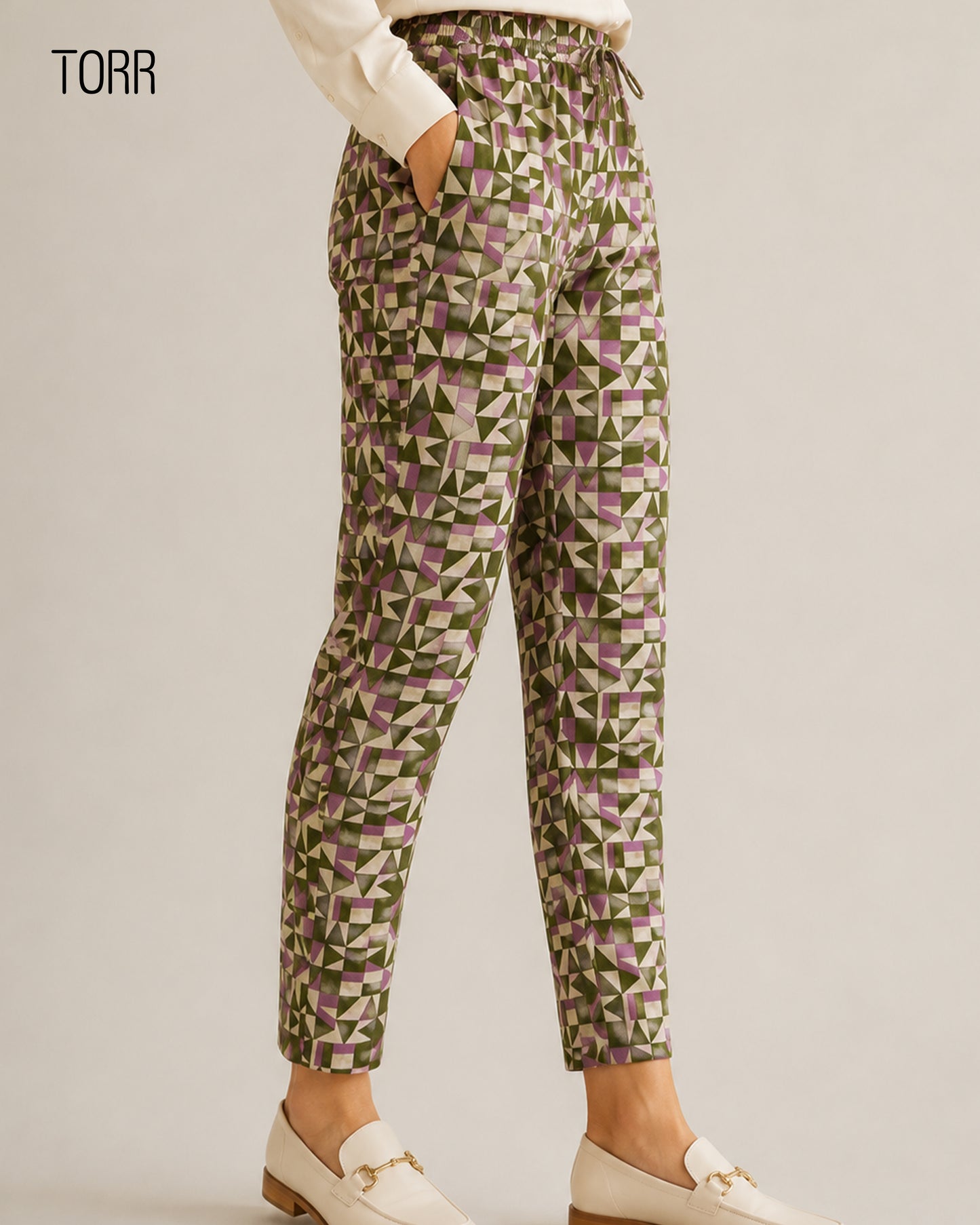 Womens Trouser | Olive Aop